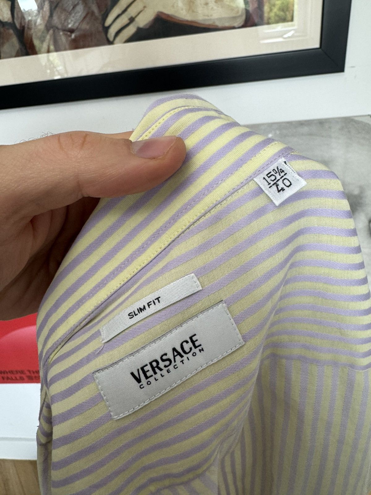 Versace Versace Collection Designer Button Up Stripes Shirt Luxury Size US M / EU 48-50 / 2 - 5 Thumbnail