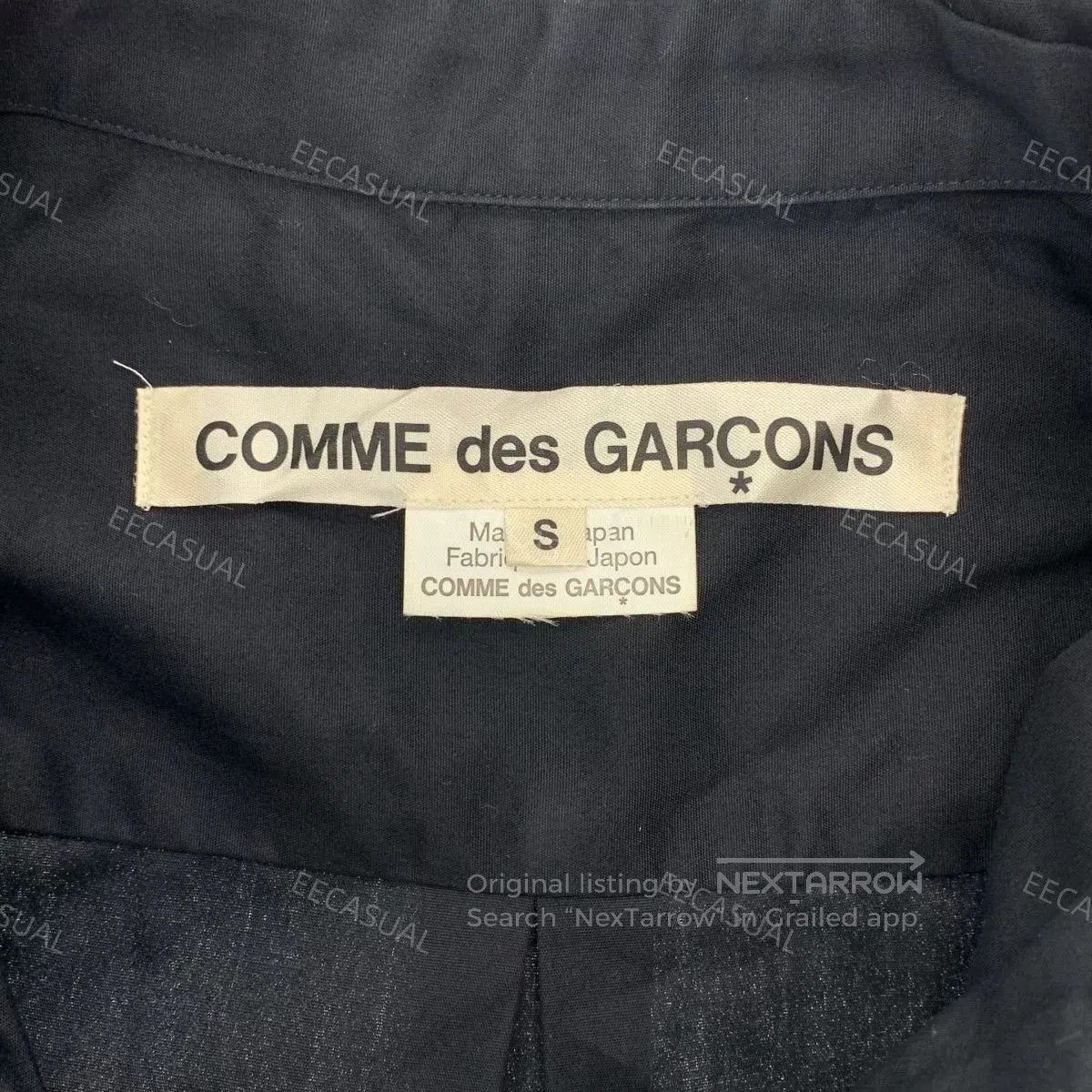 Comme des Garcons Black Cotton Frill Trim Women's Shirt. Size S / US 4 / IT 40 - 5 Thumbnail