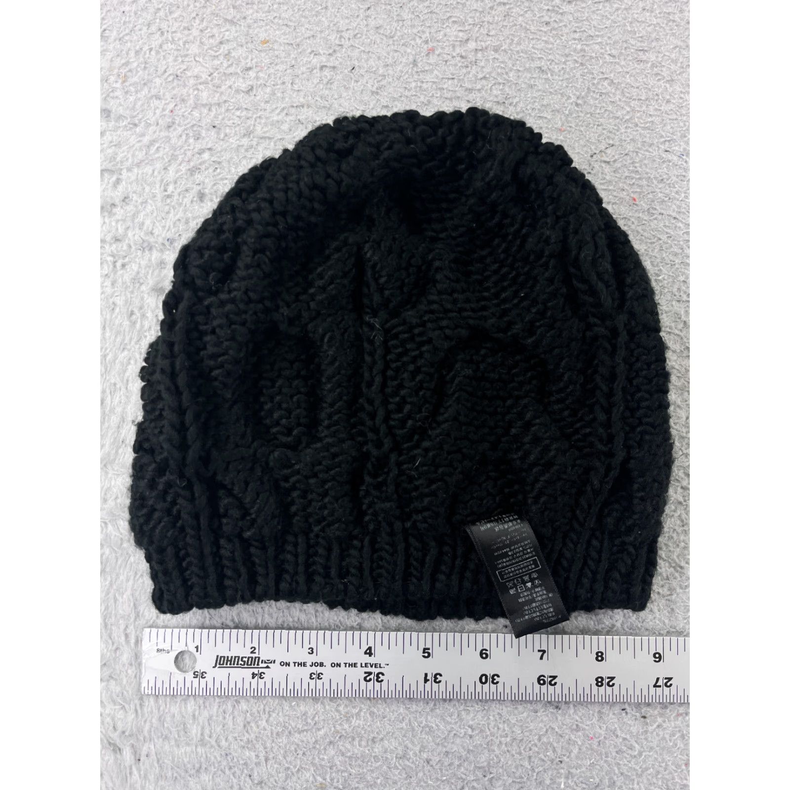 Forever 21 FOREVER 21 Beanie Toque Womens One Size Black Cable Knit 100% Acrylic Snow Ski - Hat - Beanie - Women - One Size - Black - Ski Theme Size ONE SIZE - 5 Thumbnail