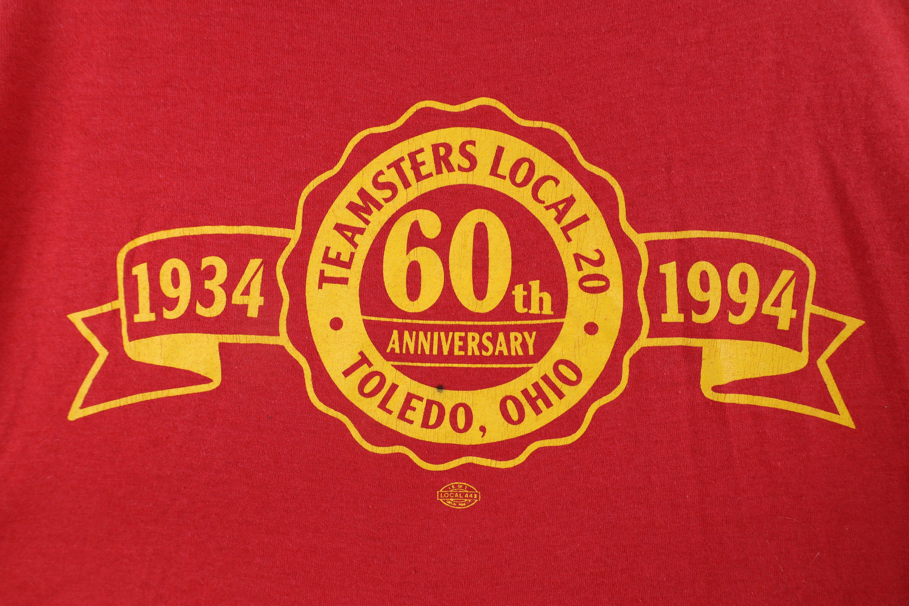 Vintage Vintage 90s 60th Anniversary Teamsters Local 20 T-Shirt USA Size US XXL / EU 58 / 5 - 8 Thumbnail