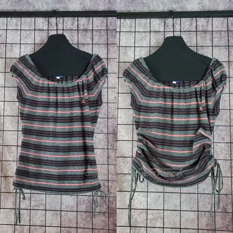 Burberry Burberry Women's Striped Cashmere Blend Knit Top. Size M / US 6-8 / IT 42-44 - 3 Thumbnail