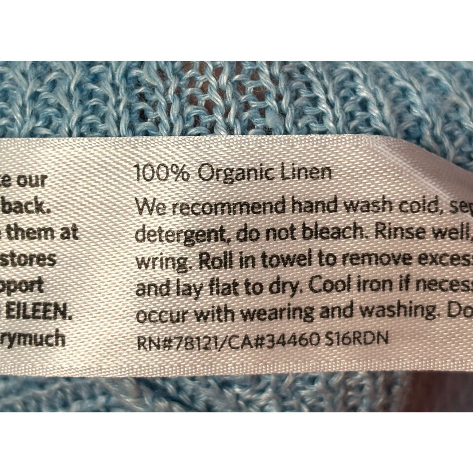 Eileen Fisher VINTAGE Eileen Fisher Cardigan Sweater XL Womens Blue Linen Knit Open Front Coastal Size XL / US 12-14 / IT 48-50 - 7 Thumbnail