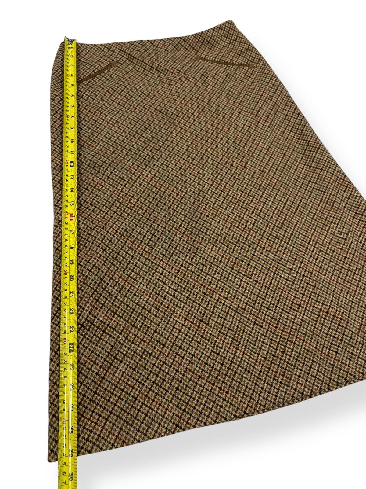 Ralph Lauren Vintage Ralph Lauren Houndstooth Pattern Wool Midi Skirt Size 30" / US 8 / IT 44 - 9 Thumbnail
