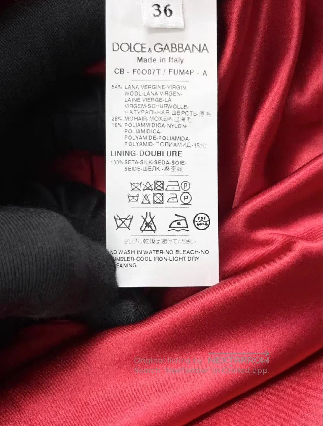 Dolce & Gabbana Dolce Gabbana Red mohair and cashmere mixed open-front sil Size XS / US 0-2 / IT 36-38 - 4 Thumbnail