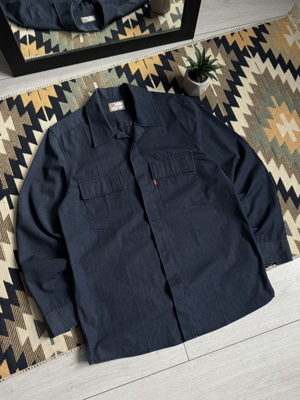 Levi's Vintage Levi’s Sta-Prest Button Up Shirt Size US M / EU 48-50 / 2 - 2 Thumbnail
