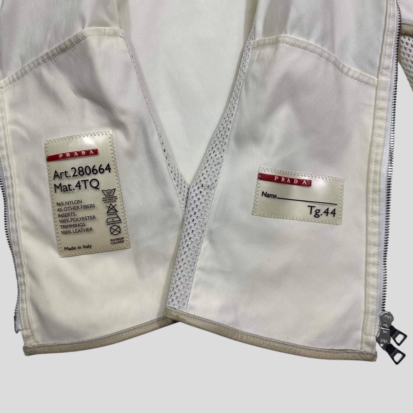 Prada Prada Sport SS00 Mesh and Leather Nylon Moto Jacket - IT44 Size M / US 6-8 / IT 42-44 - 5 Thumbnail
