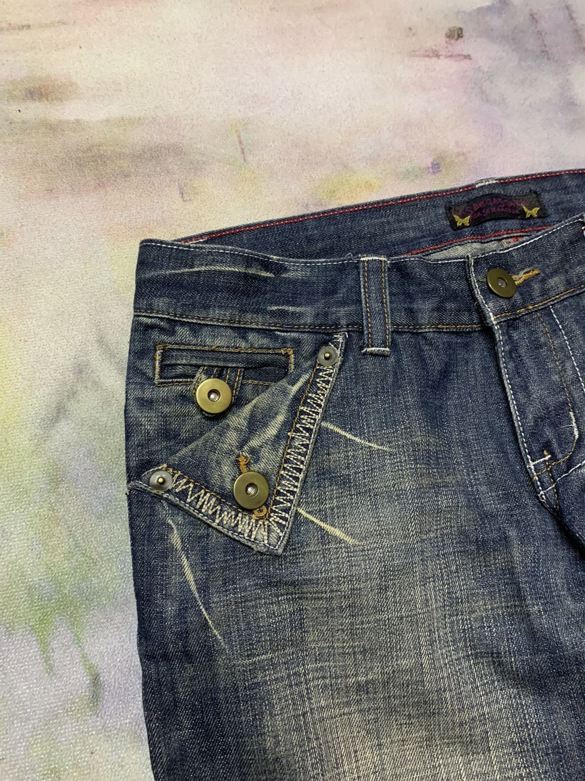 Hysteric Glamour Flare Japanese Brand Lasbegasgate Washed Low Rise Size US 33 - 4 Thumbnail