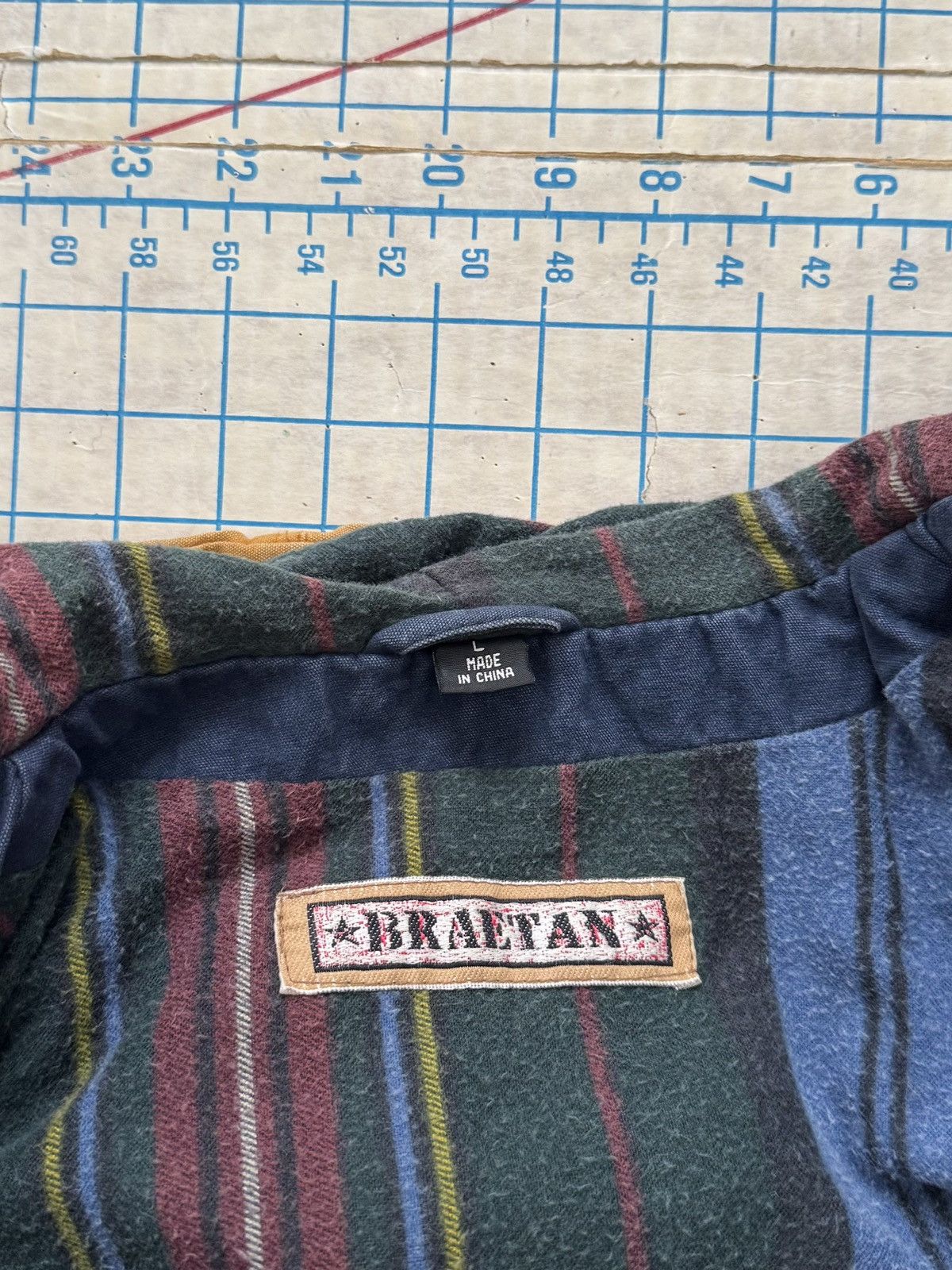 Vintage Vintage 90’s Fireman Clasp Striped Jacket Braetan Size Large Size US L / EU 52-54 / 3 - 8 Thumbnail
