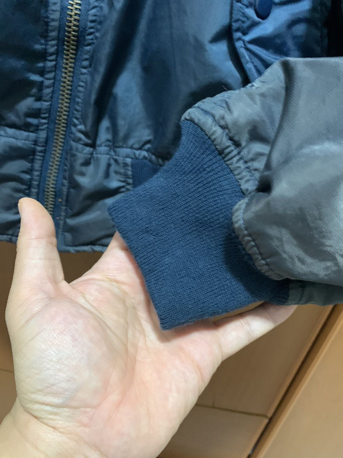 Japanese Brand Vintage Intermediate Bomber Jacket Dark Blue Size US L / EU 52-54 / 3 - 5 Thumbnail