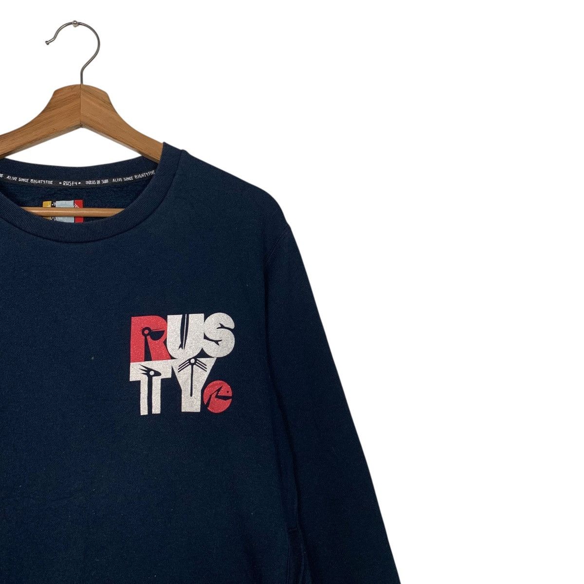 Rusty RUSTY Big Logo Surfing Crewneck Sweatshirt #3538-C162 Size US M / EU 48-50 / 2 - 7 Thumbnail