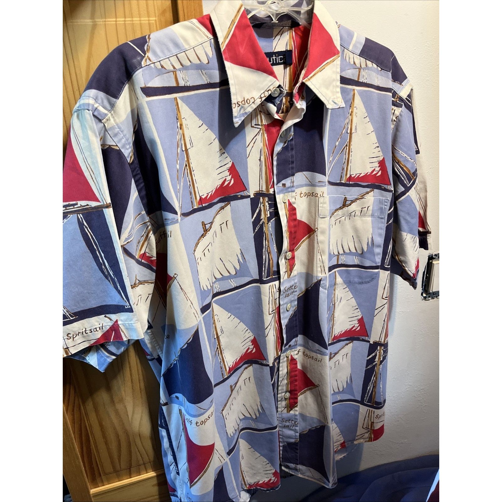 Nautica Nautica Vintage Shirt Mens M Sailboat Button Up Short Sleeve Size US M / EU 48-50 / 2 - 7 Thumbnail