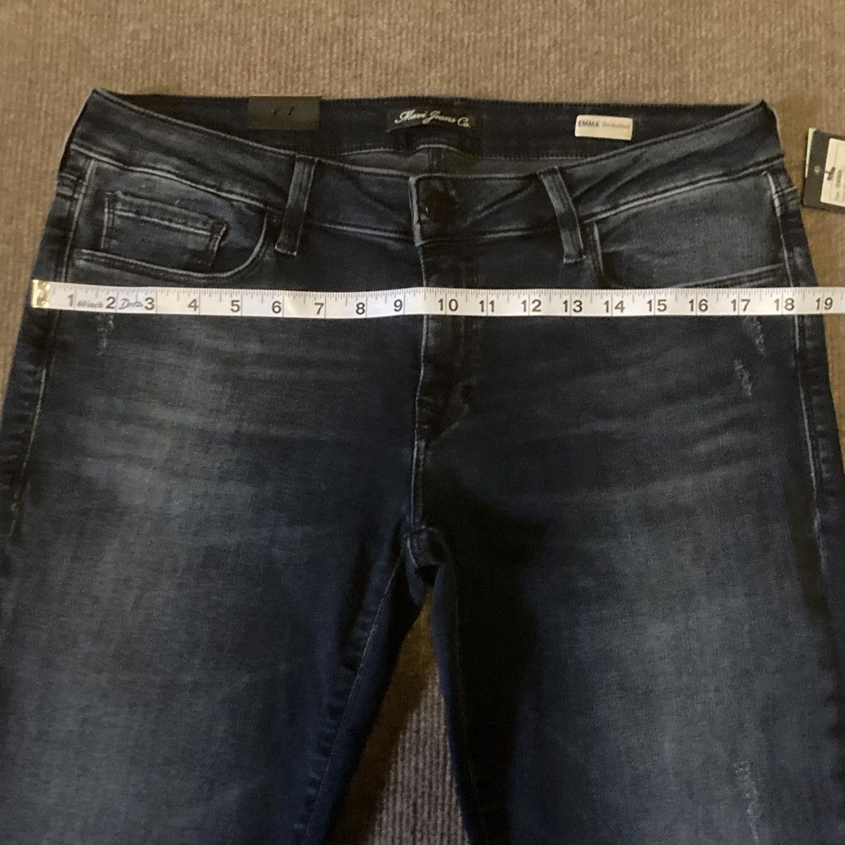 Mavi NEW Mavi Emma Boyfriend Jeans 32 Ink Used Tribeca 2010s Size 33" - 8 Thumbnail