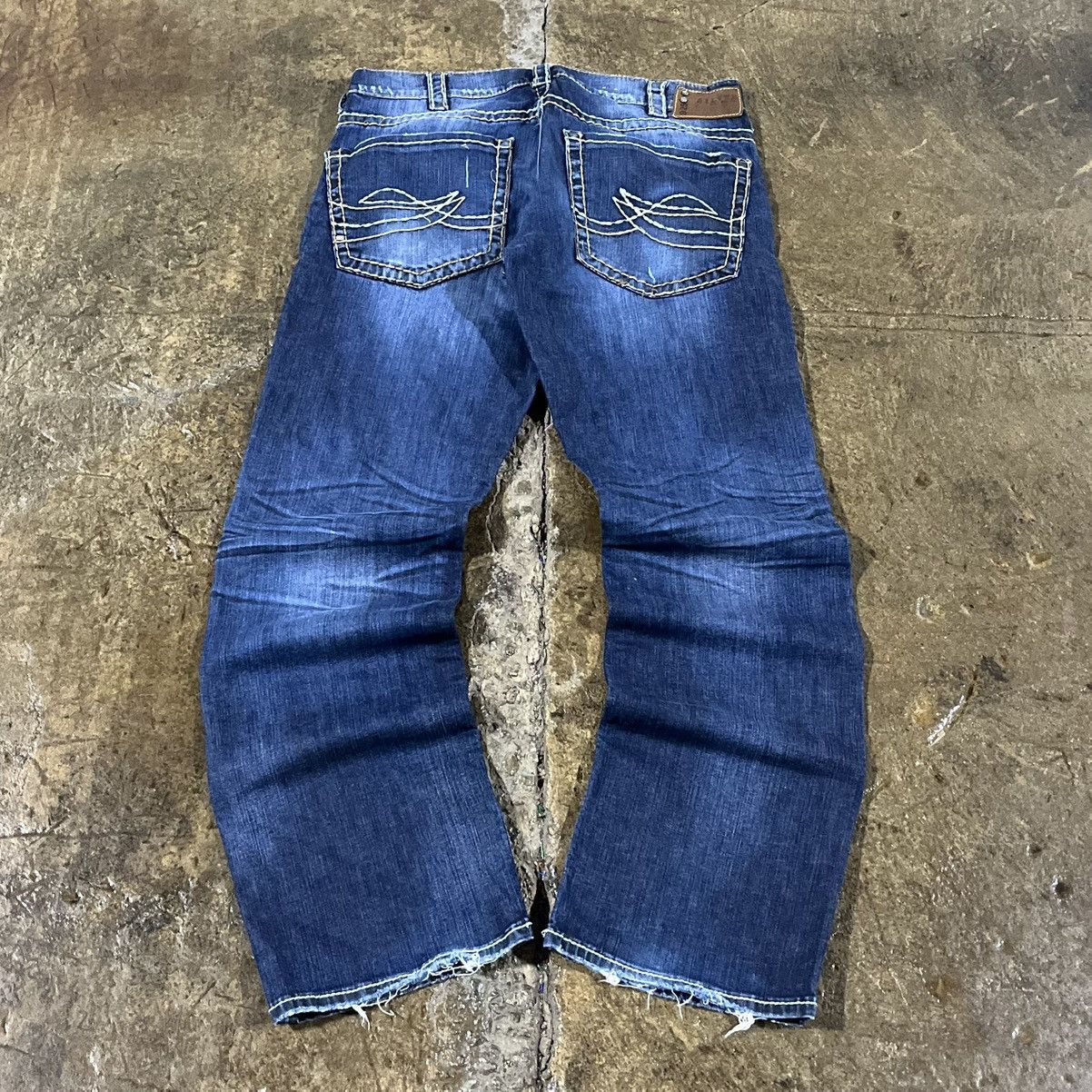 Affliction × Vintage Crazy Y2K Affliction Style Jeans Faded Boot Cut Wide Leg Size US 36 / EU 52 - 1 Thumbnail