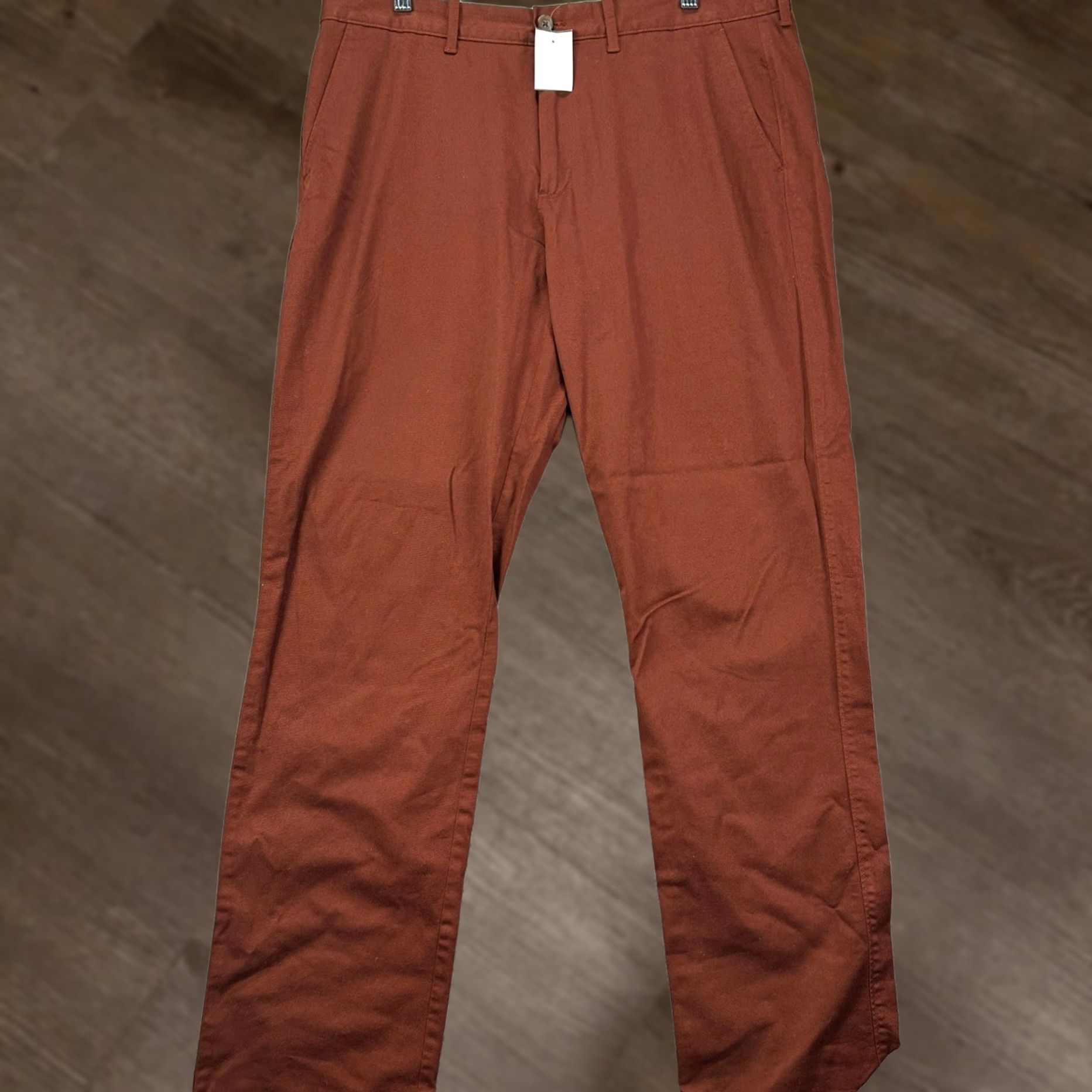 J.Crew J. CREW Chino Pants Men 36 Straight Fit Rust Brown Chinos Casual Workwear Pants Stretch Size US 36 / EU 52 - 1 Thumbnail