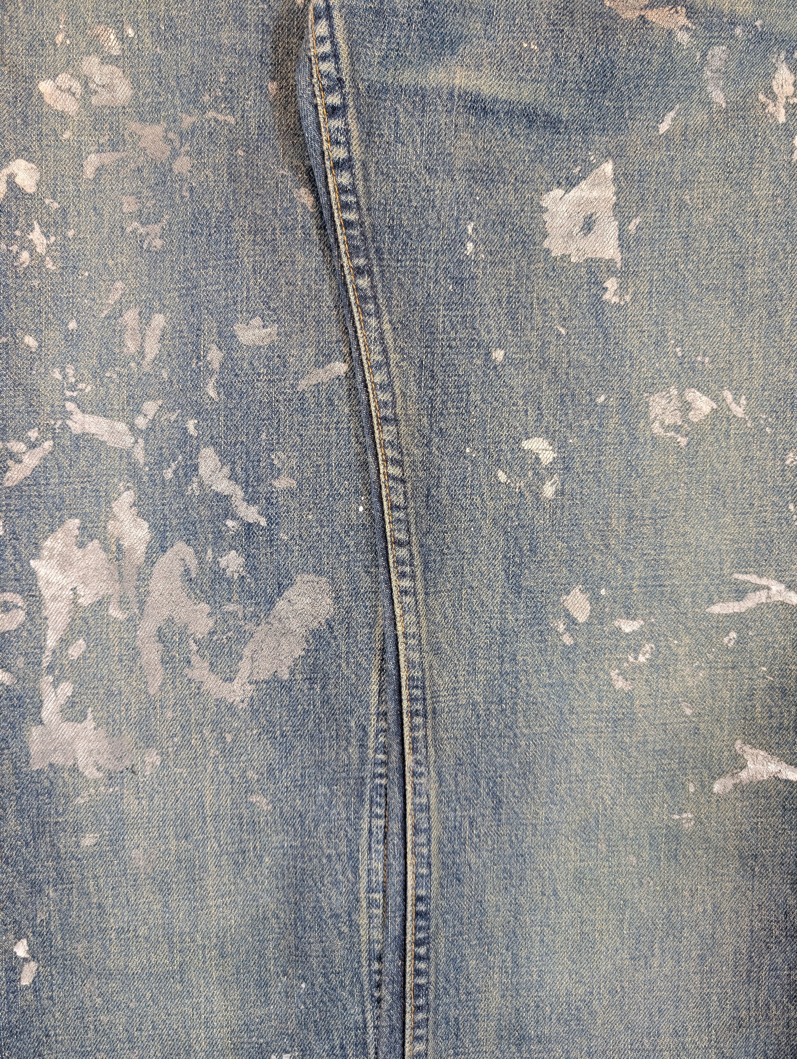 Helmut Lang Helmut Lang OG 1999 Silver Paint Splatter Painter Denim Size US 28 / EU 44 - 4 Thumbnail