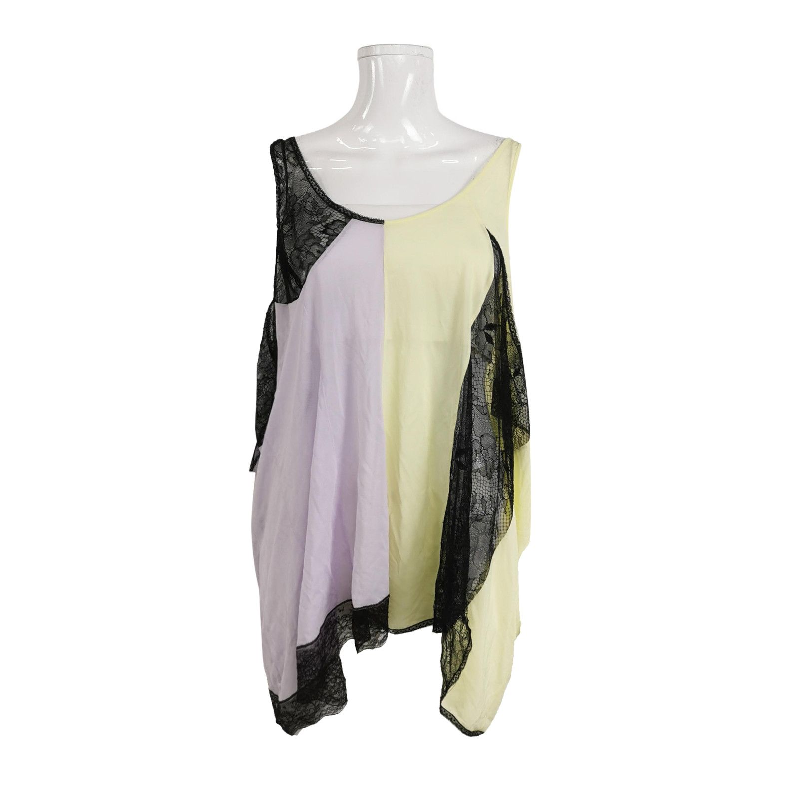 Maison Margiela Maison Margiela Colorblock Lace Tank Top Size 40 Size S / US 4 / IT 40 - 1 Thumbnail