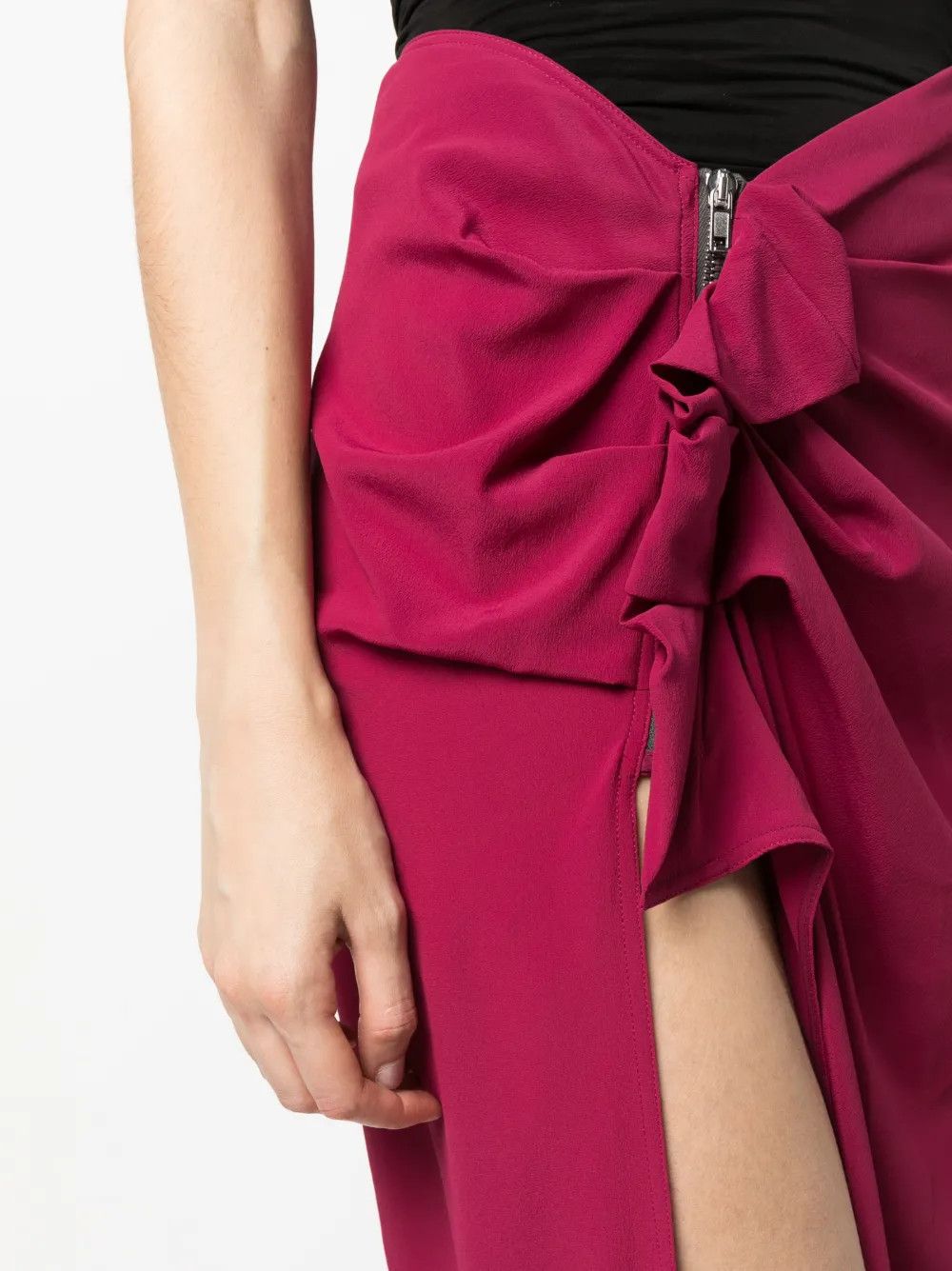 Rick Owens o1y0126 Maxi Skirt in Garnet Size 27" / US 4 / IT 40 - 4 Thumbnail