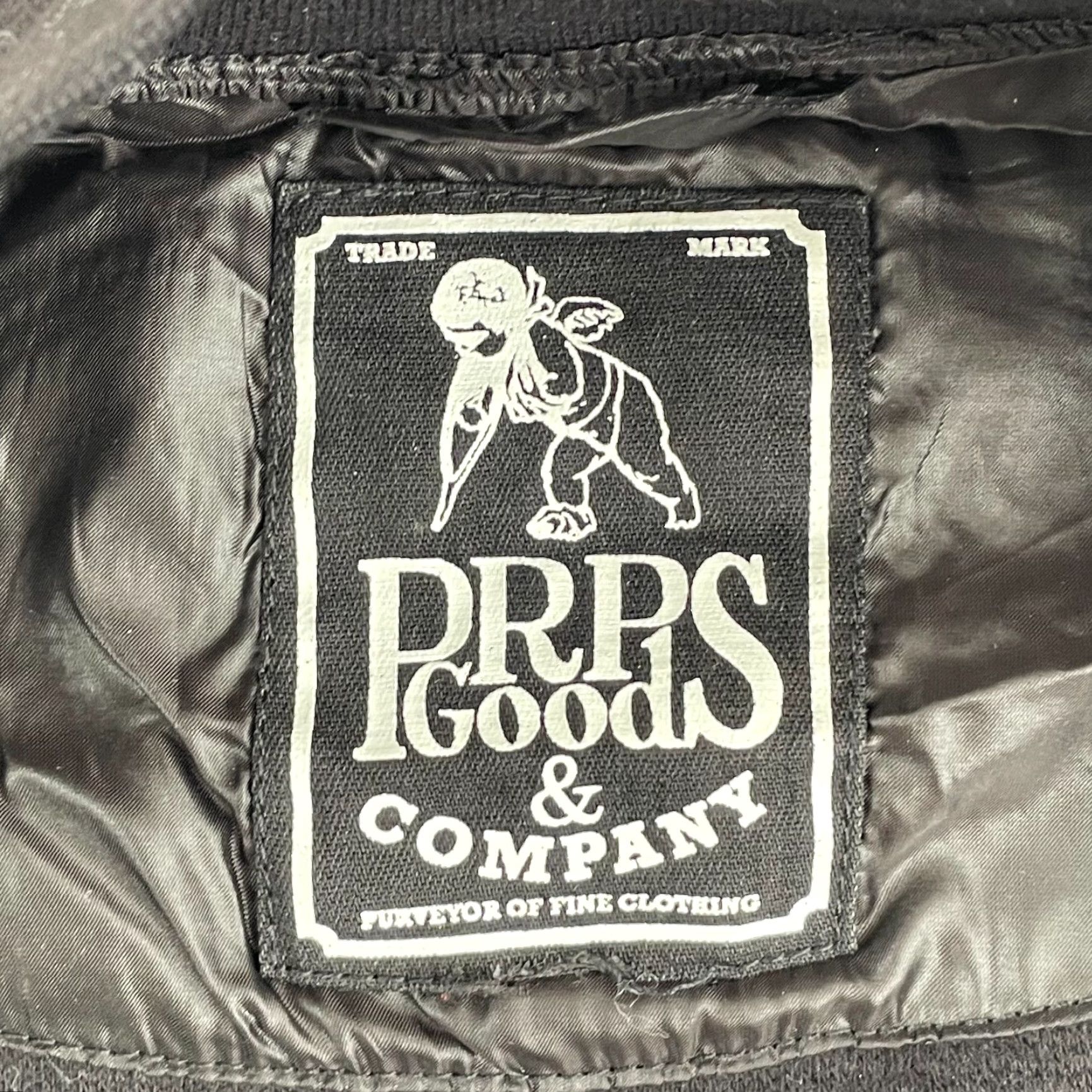 Prps PRPS Bomber Jacket Men L Black Zip Pockets Band Collar Designer Size US L / EU 52-54 / 3 - 2 Thumbnail