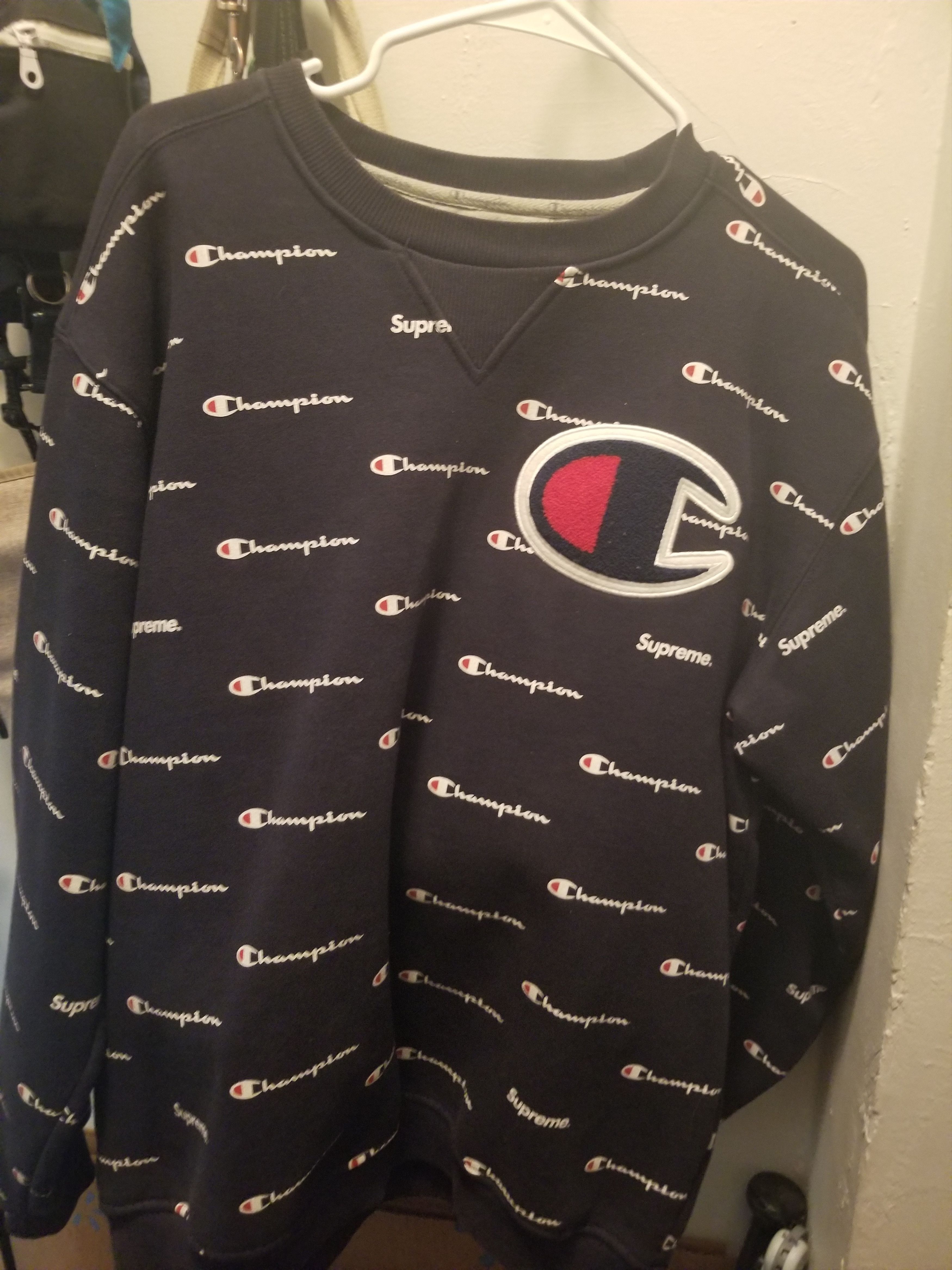 Supreme Supreme x Champion All Over Print Crewneck Size US XL / EU 56 / 4 - 5 Thumbnail