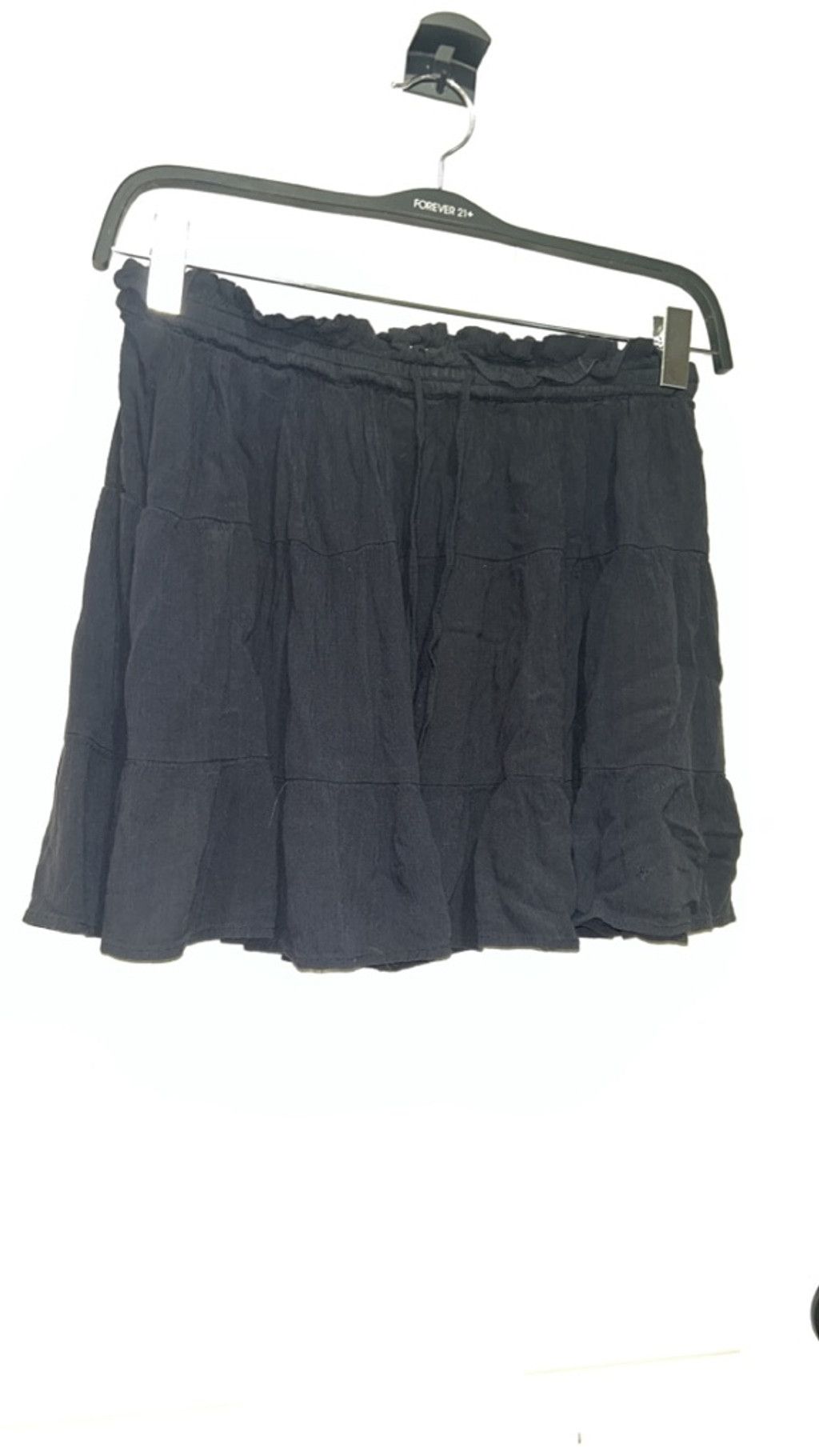 Anti Social Social Club Women's So Black Tiered Mini Skirt Size L Size 34" / US 12 / IT 48 - 1 Thumbnail