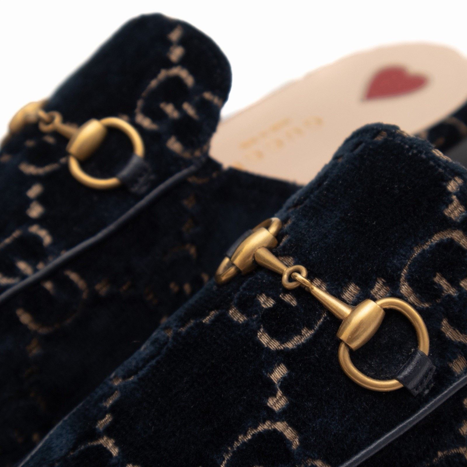Gucci Gucci Princetown GG Monogram Blue Velvet Horsebit Mule Navy Size US 7 / IT 37 - 13 Thumbnail