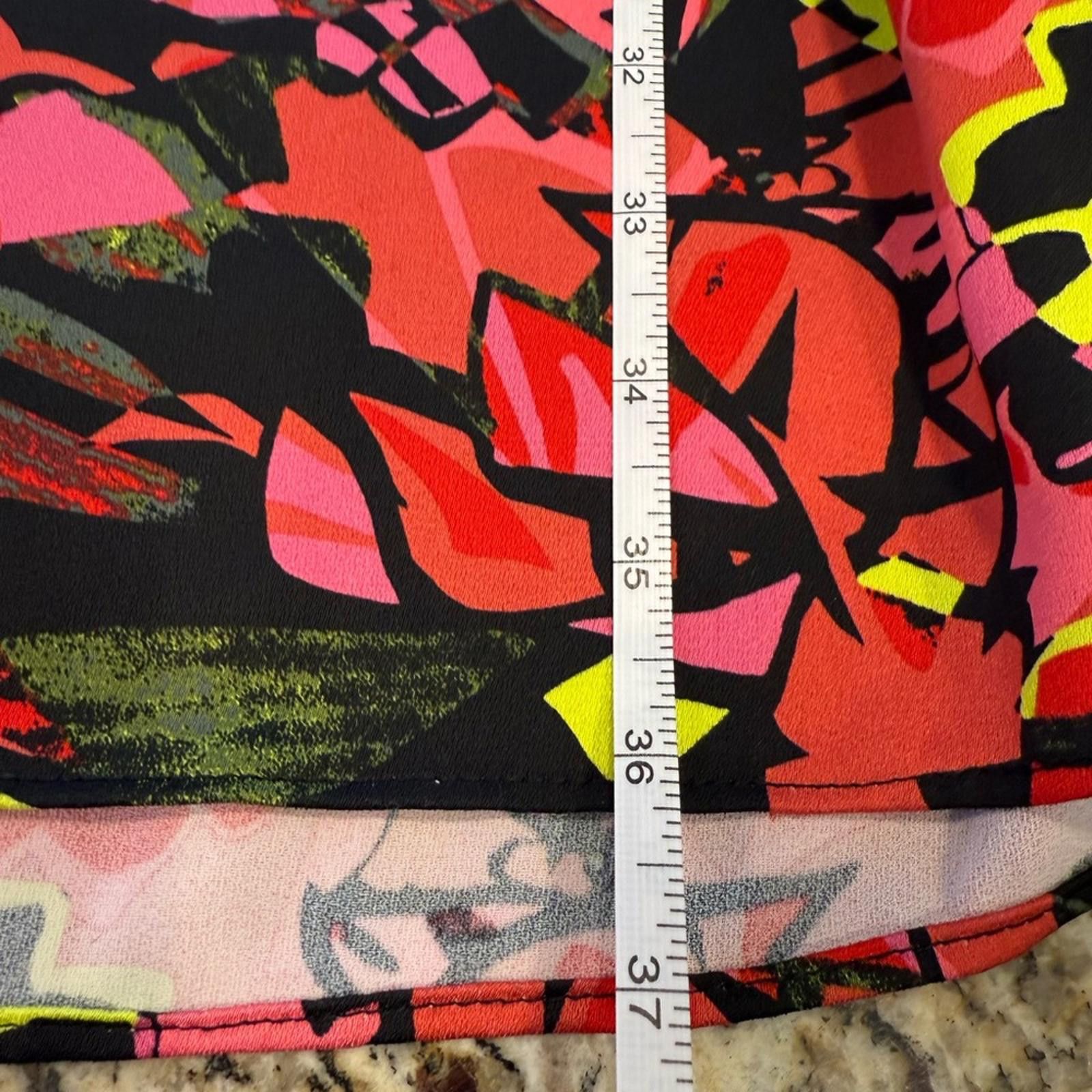 Other Open Edit floral maxi skirt vibrant abstract SZ LG Size 32" / US 10 / IT 46 - 7 Thumbnail