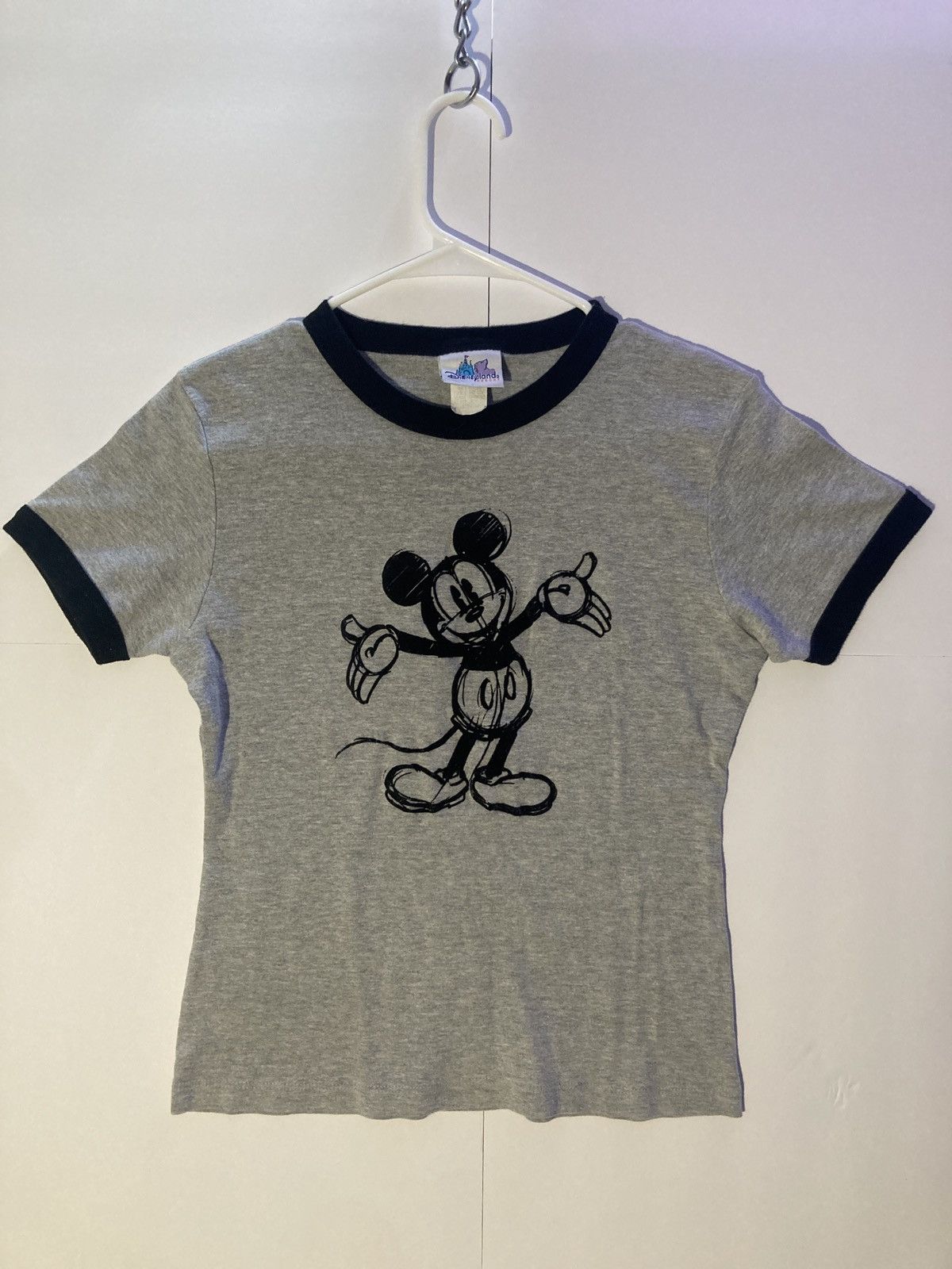 Disney × Mickey Mouse × Vintage Vintage Drawn Mickey Disneyland Resort Ringer Graphic Tee Size S / US 4 / IT 40 - 1 Thumbnail