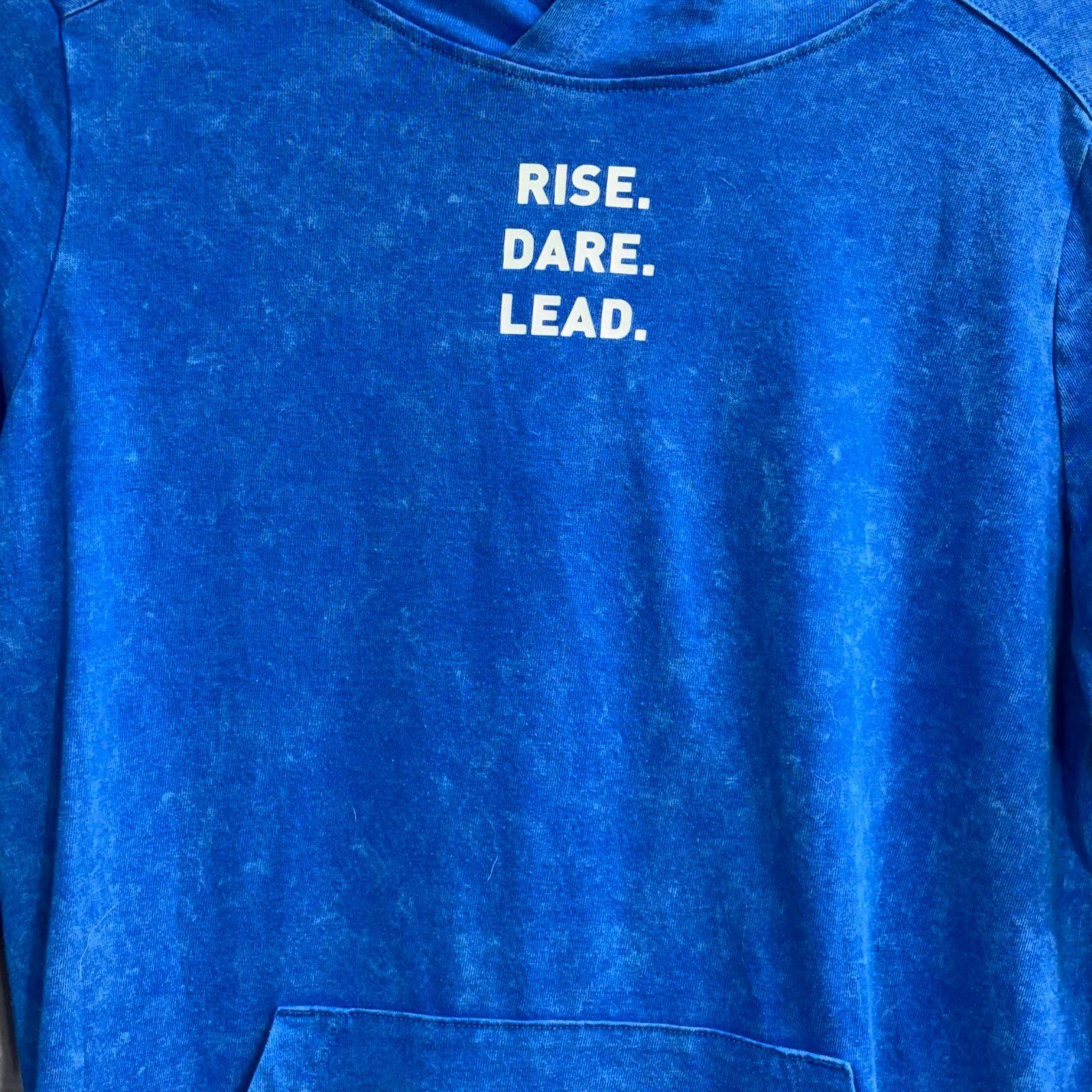Other DSG Blue Hoodie with 'Rise. Dare. Lead.' Boys Size XL (18) Size US XXL / EU 58 / 5 - 2 Thumbnail