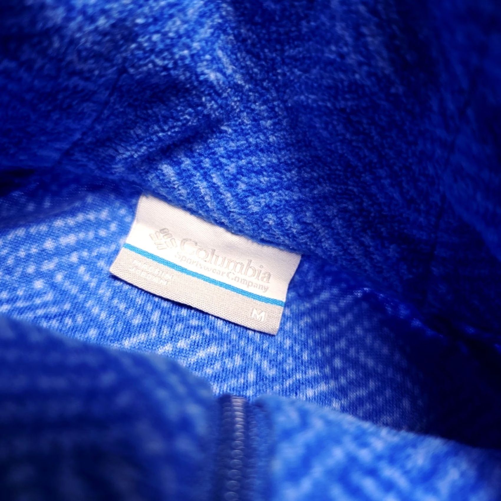 Vintage Columbia Pullover Jacket 1/4 Zip Blue Women Medium Fleece Sweatshirt Size M / US 6-8 / IT 42-44 - 3 Thumbnail