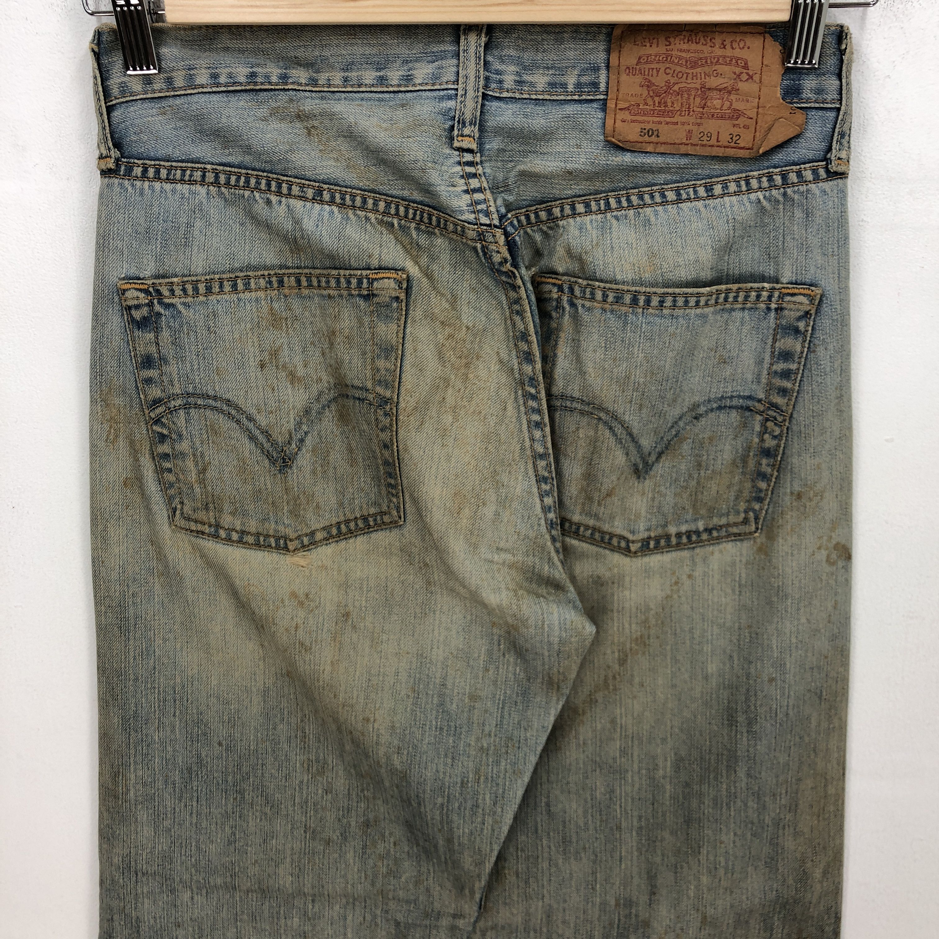 Levi's Vintage Levis 501 Dirty Jeans Levi's Mud Wash Rusty Denim Size 28" / US 6 / IT 42 - 4 Thumbnail