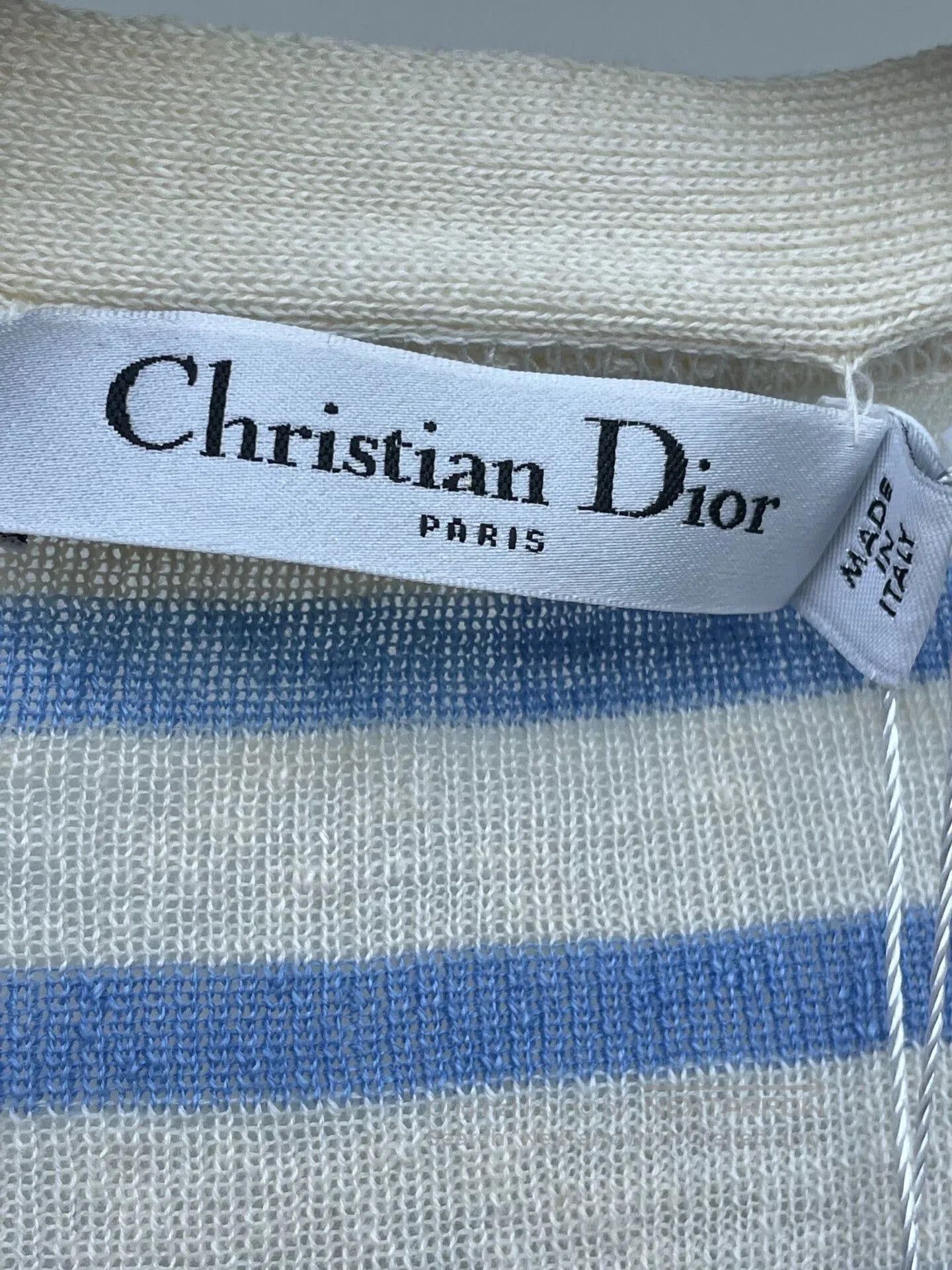 Dior Dior Blue White Striped Knit Cardigan. Size XS / US 0-2 / IT 36-38 - 5 Thumbnail