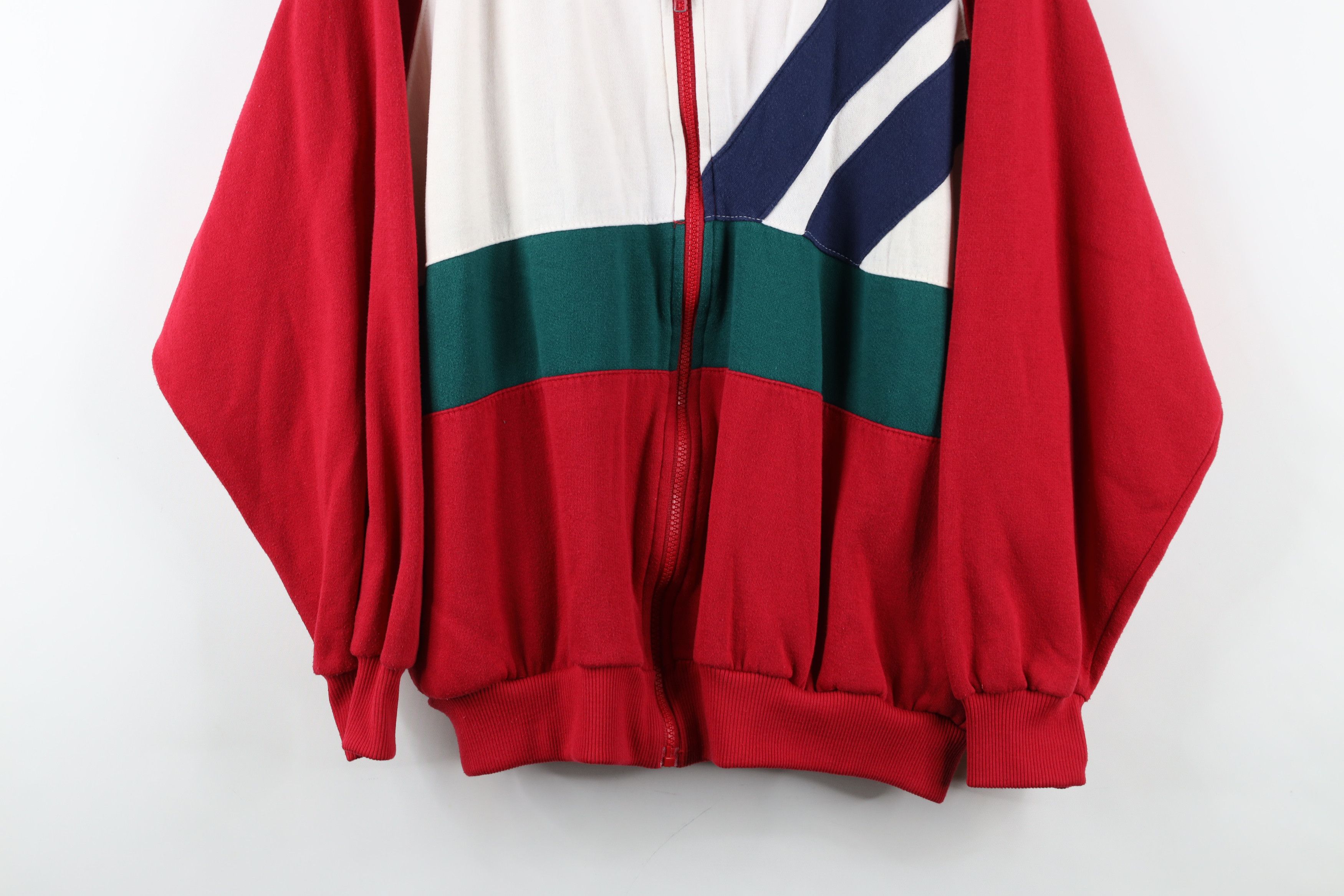 Vintage Vintage 90s Streetwear Block Full Zip Sweatshirt Jacket Size US XL / EU 56 / 4 - 3 Thumbnail
