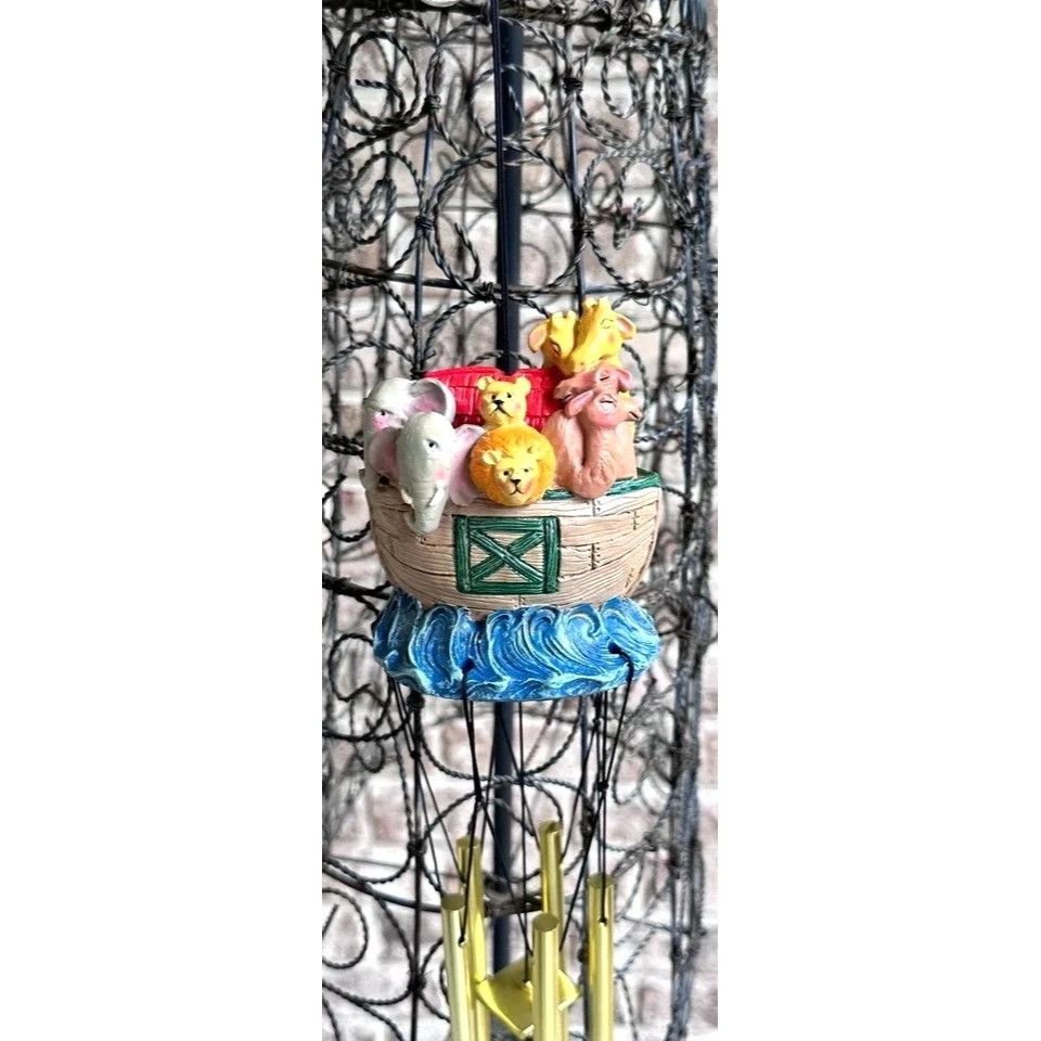 Handmade × Vintage Jim Shore Noahs Ark Windchimes New Vintage 1994 Christmas An Size ONE SIZE - 4 Thumbnail