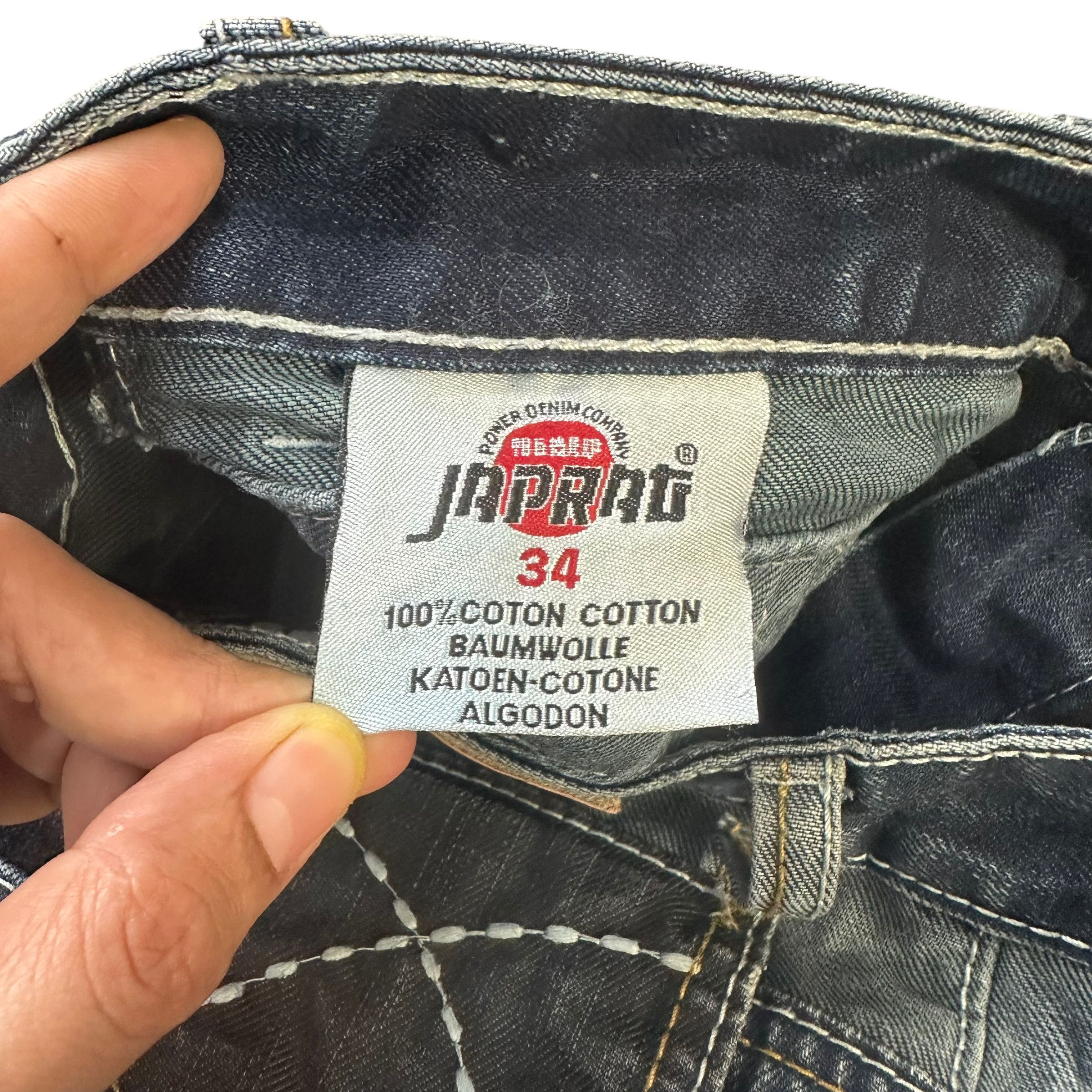 Japanese Brand JAPRAG JP 2131 CRAZY DESIGN DECONSTRUCTED DENIM #8641-018 Size US 34 / EU 50 - 11 Thumbnail