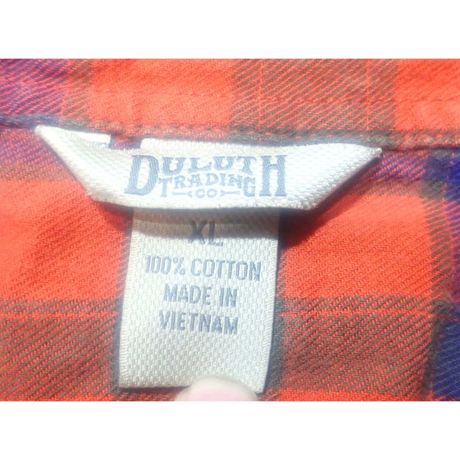 Duluth Trading Company Duluth Trading Womens XL Shirt Plaid Red Blue Flannel Lens Cleaner Free Swingin' Size XL / US 12-14 / IT 48-50 - 4 Thumbnail