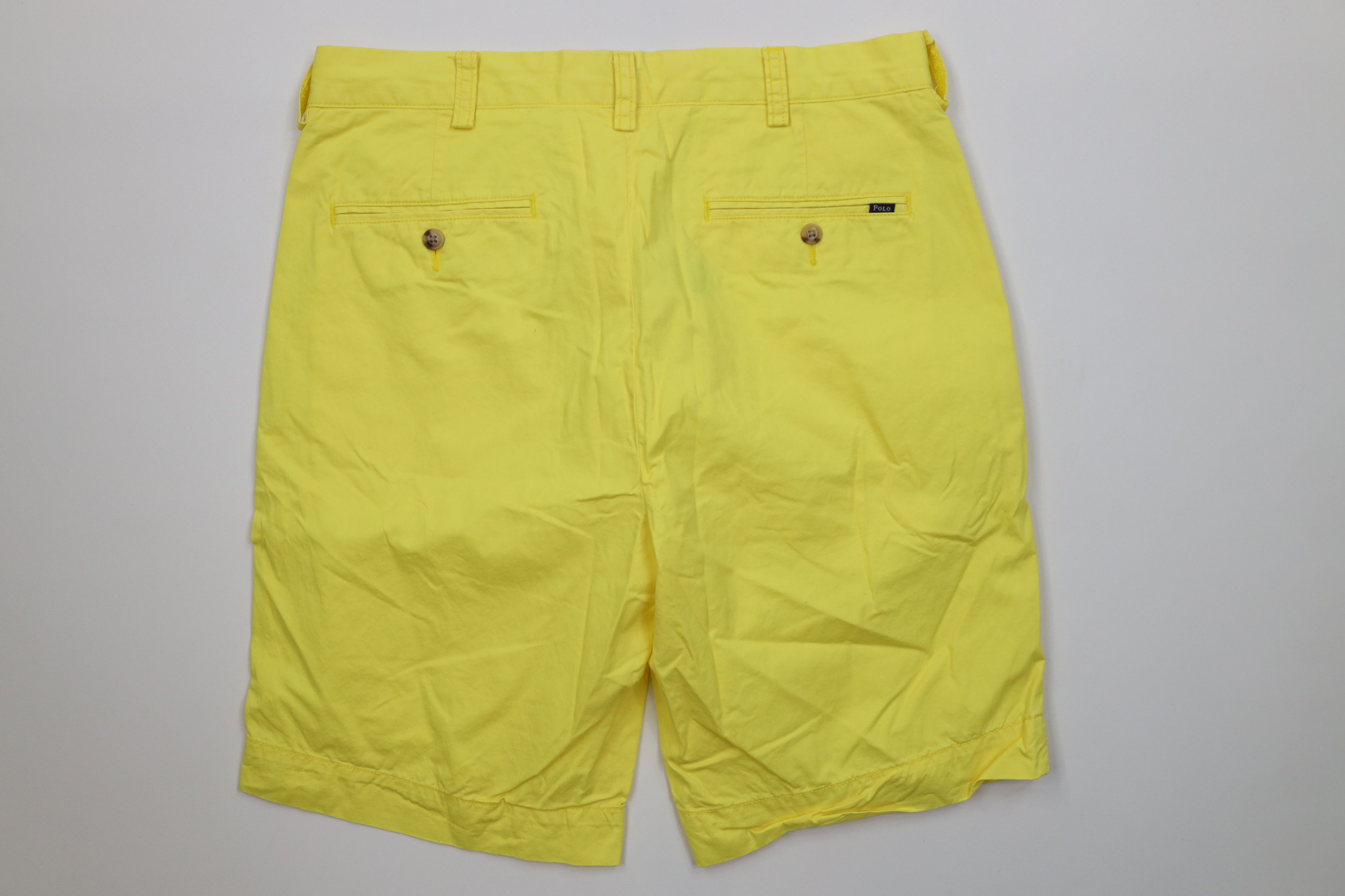 Ralph Lauren Vintage 90s Ralph Lauren Above Knee Chino Golf Shorts Yellow Size US 30 / EU 46 - 9 Thumbnail
