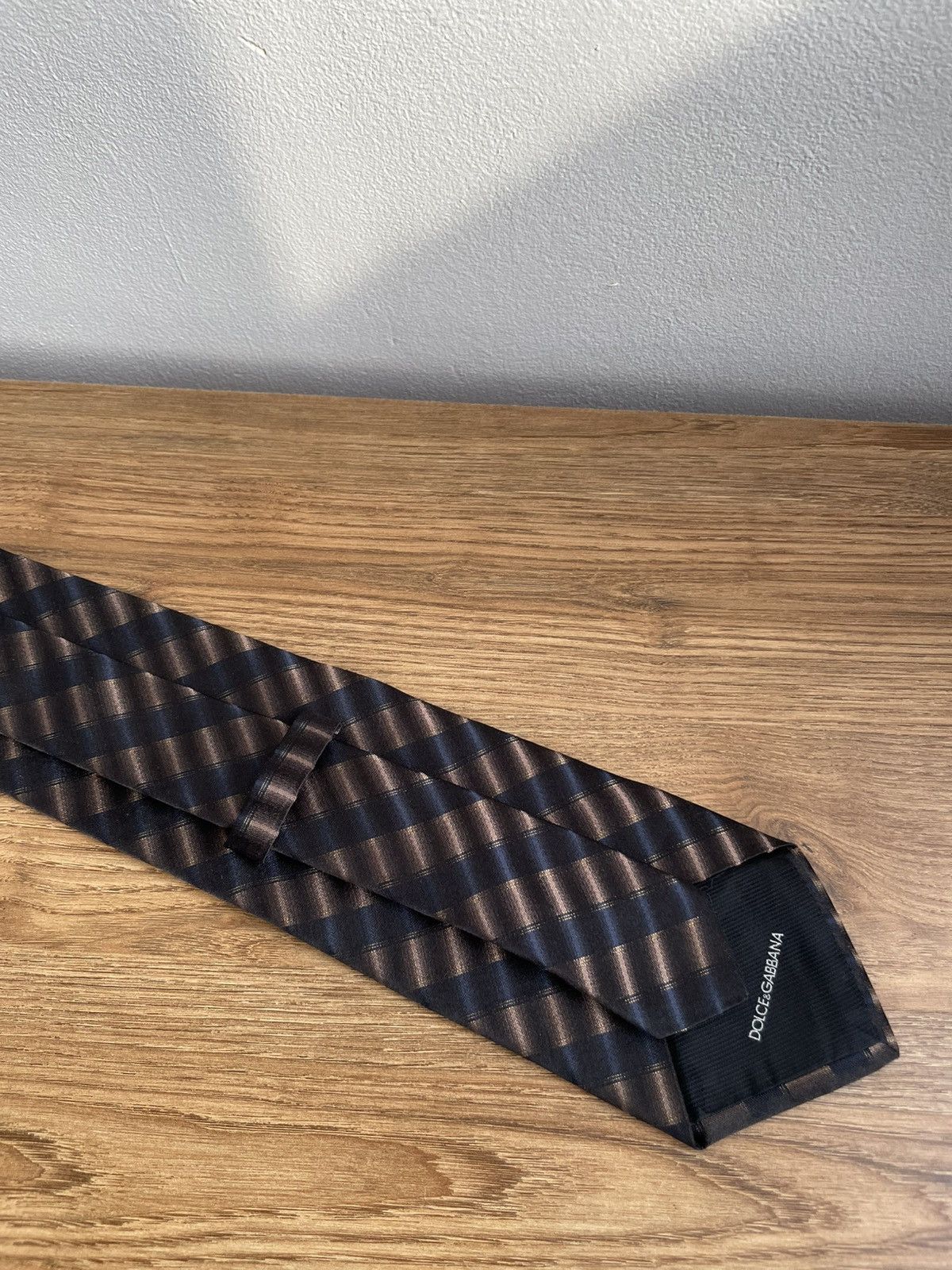 Dolce & Gabbana Dolce & Gabbana DG Men's Silk Brown Black Tie Cravatte Size ONE SIZE - 3 Thumbnail