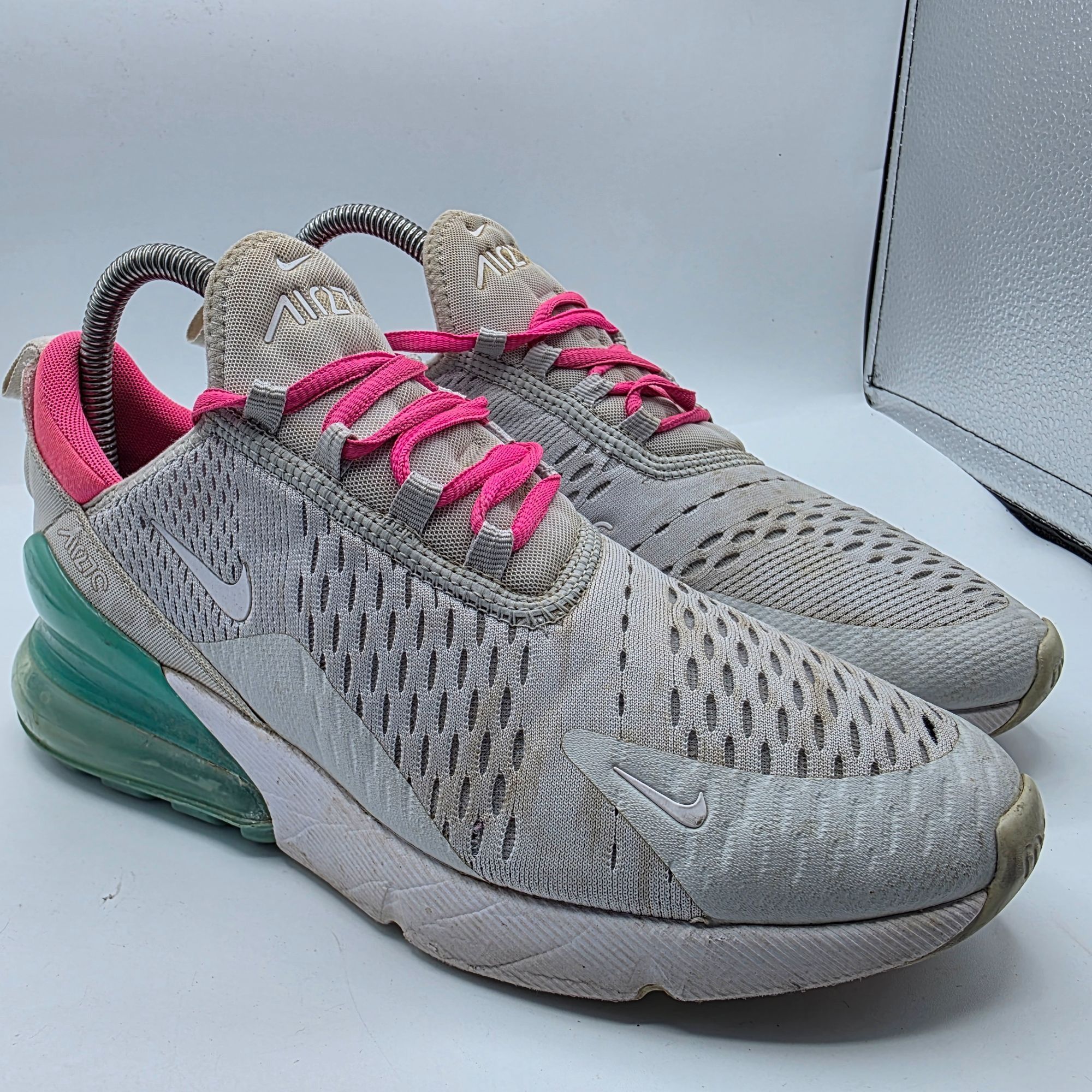 Nike Air Max 270 South Beach Womens Size Gray Pink Sneaker