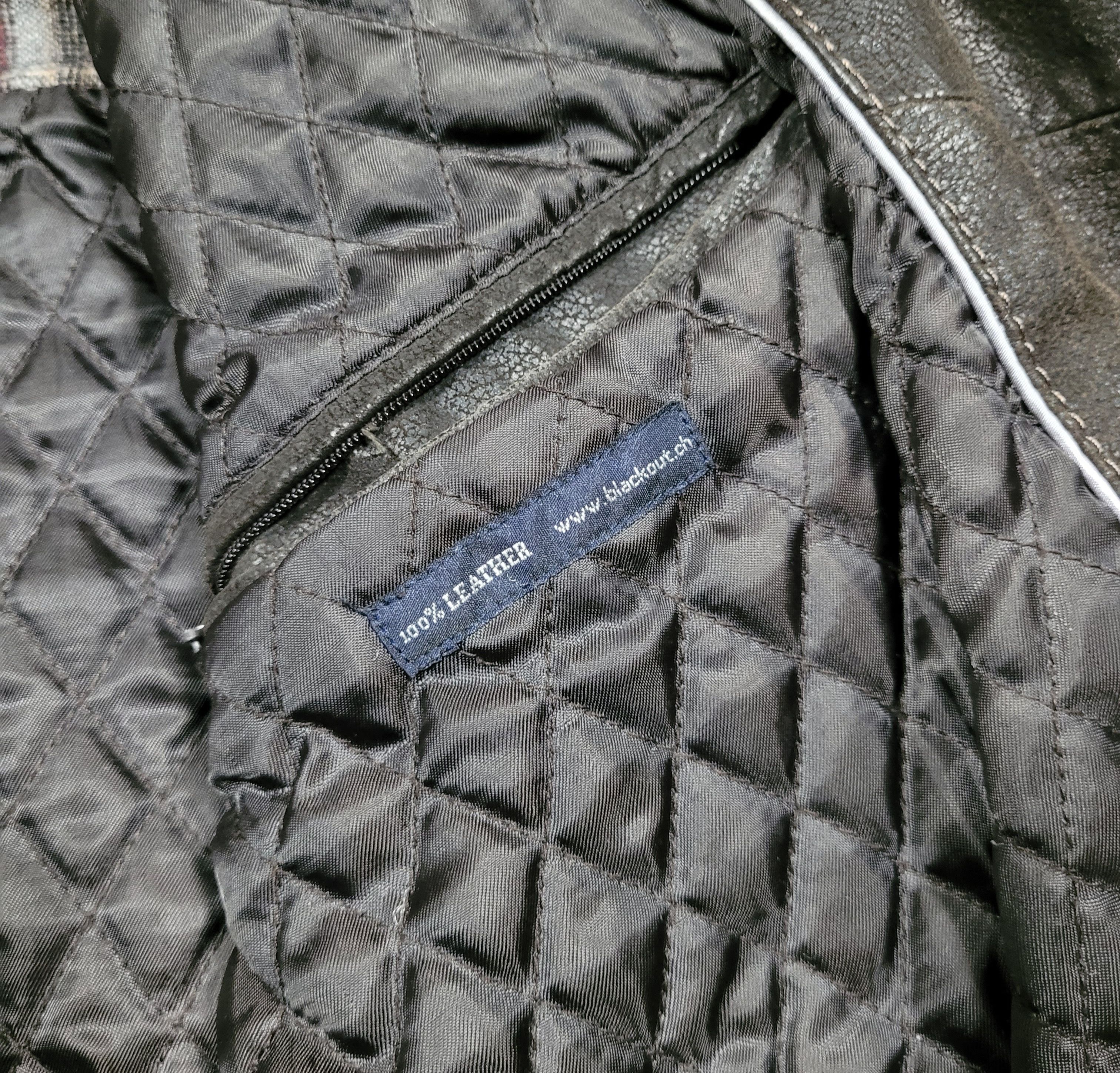 Vintage LEATHER JACKET - Men's leather jacket - Swiss Bomber - XXL Size US XL / EU 56 / 4 - 4 Thumbnail