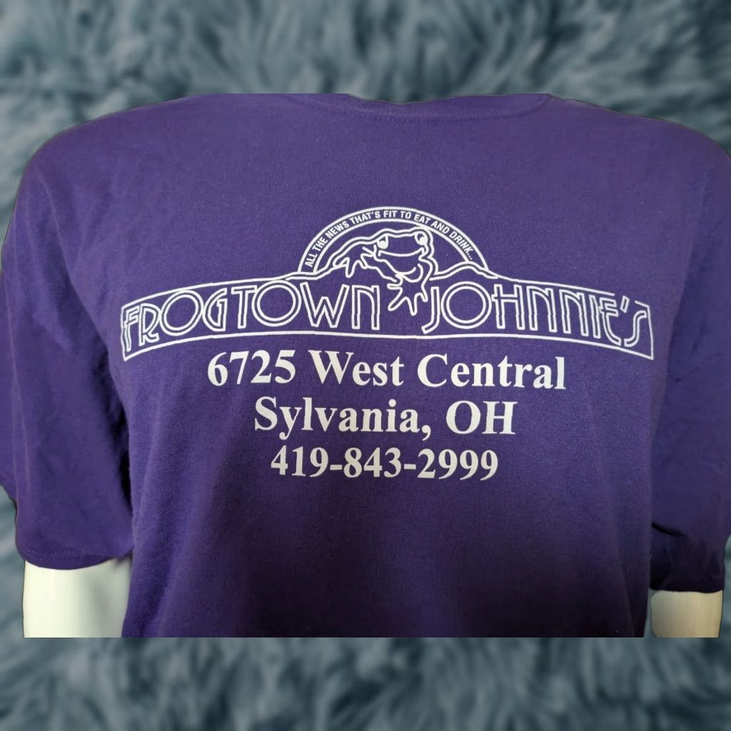 Jerzees VINTAGE Frogtown Johnnies Dive Bar T Shirt 2XL Purple Jerzees 50/50 Men XL? Size US XXL / EU 58 / 5 - 1 Thumbnail