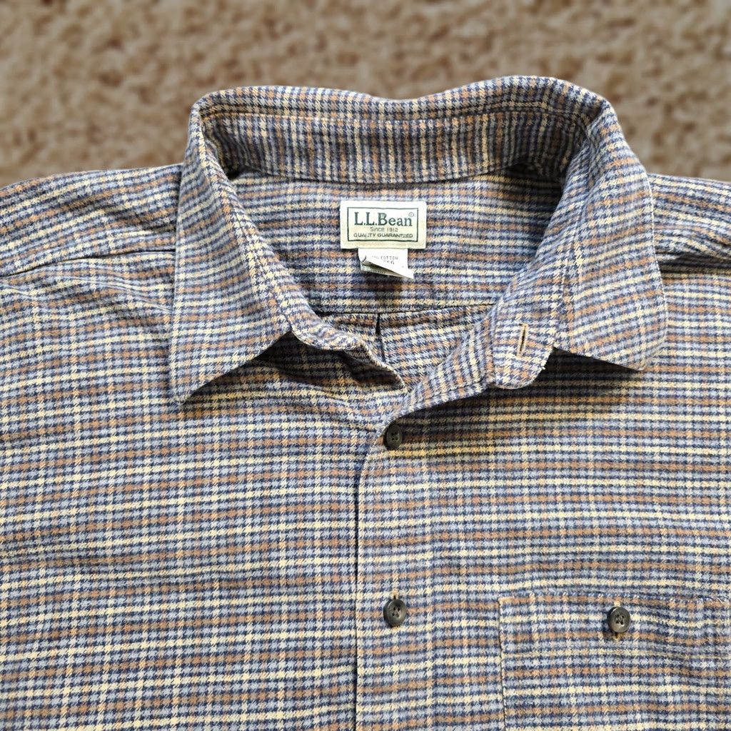 Vintage VINTAGE LL Bean Shirt Men XL Brown Gray Plaid Flannel Long Sleeve Casual Outdoors Hiking Size XL / US 12-14 / IT 48-50 - 1 Thumbnail
