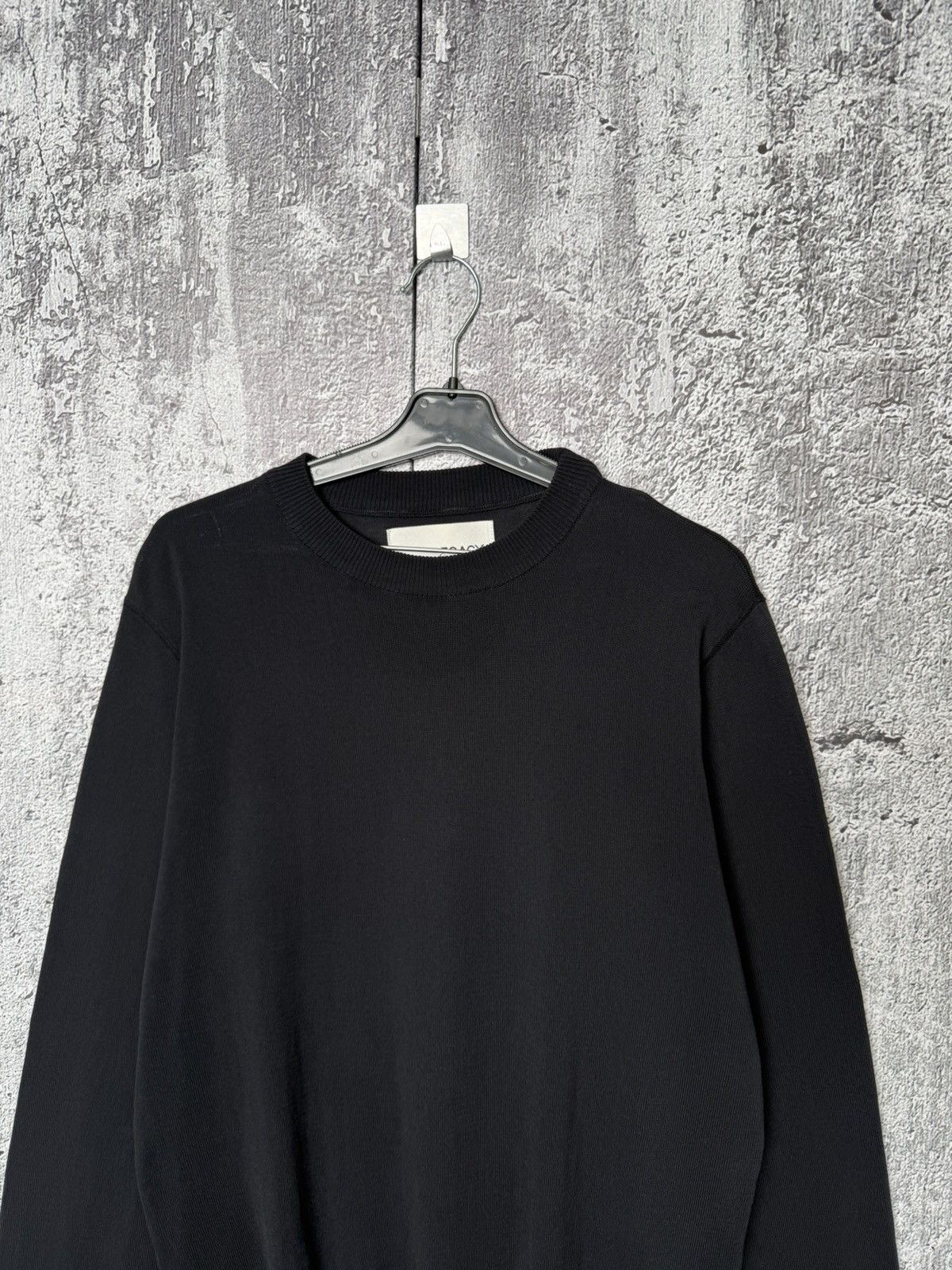Our Legacy Our Legacy SS16 Black Crepe Lightweight Crewneck Sweater Size US M / EU 48-50 / 2 - 2 Thumbnail