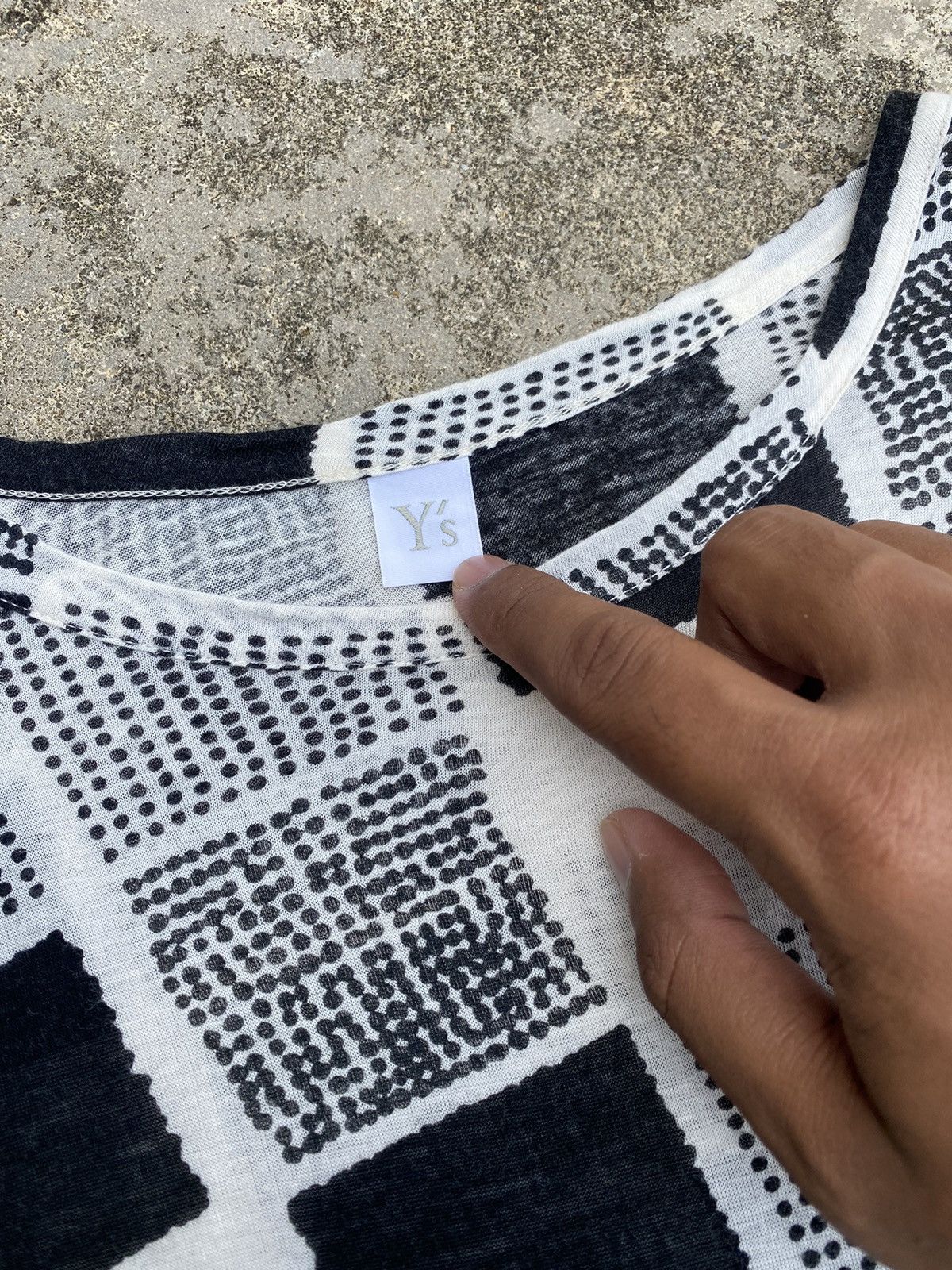 Yohji Yamamoto Y's Women Black & White Longsleeve Size M / US 6-8 / IT 42-44 - 3 Thumbnail