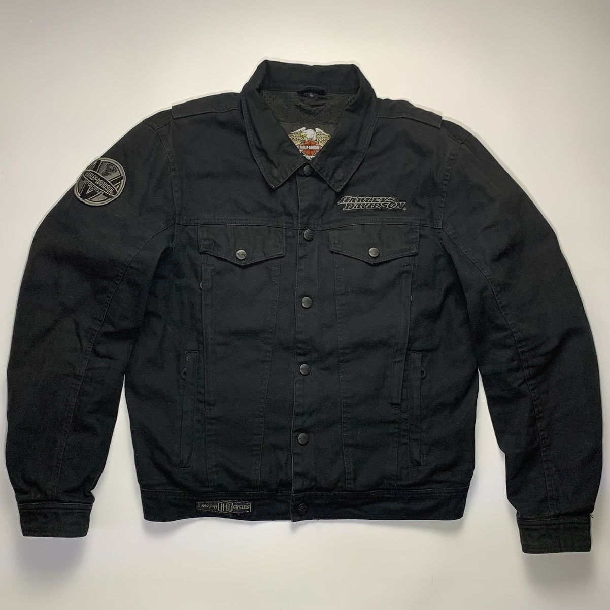 Other Vintage Harley Davidson Denim Jacket Big Logo Size US L / EU 52-54 / 3 - 1 Thumbnail
