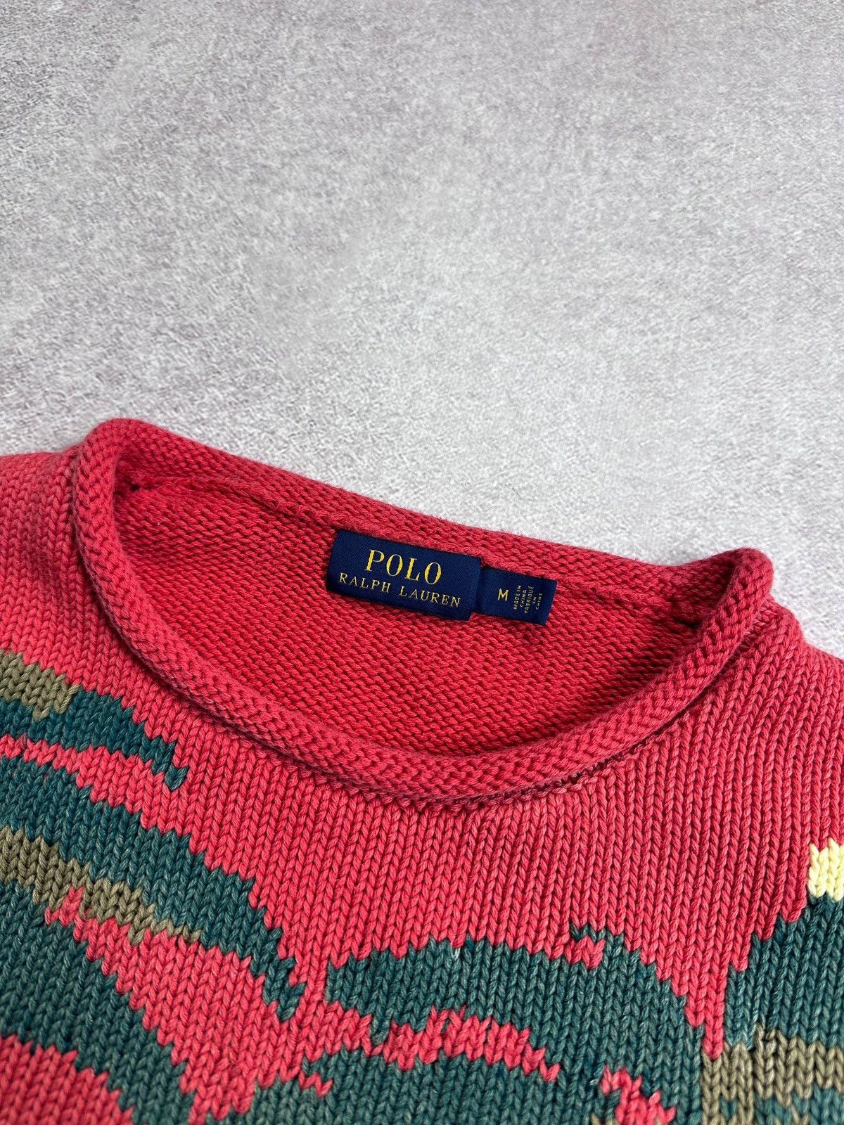 Polo Ralph Lauren Vintage Polo Ralph Lauren RL 20 Graphic Knit Sweter Cropped Size US M / EU 48-50 / 2 - 3 Thumbnail