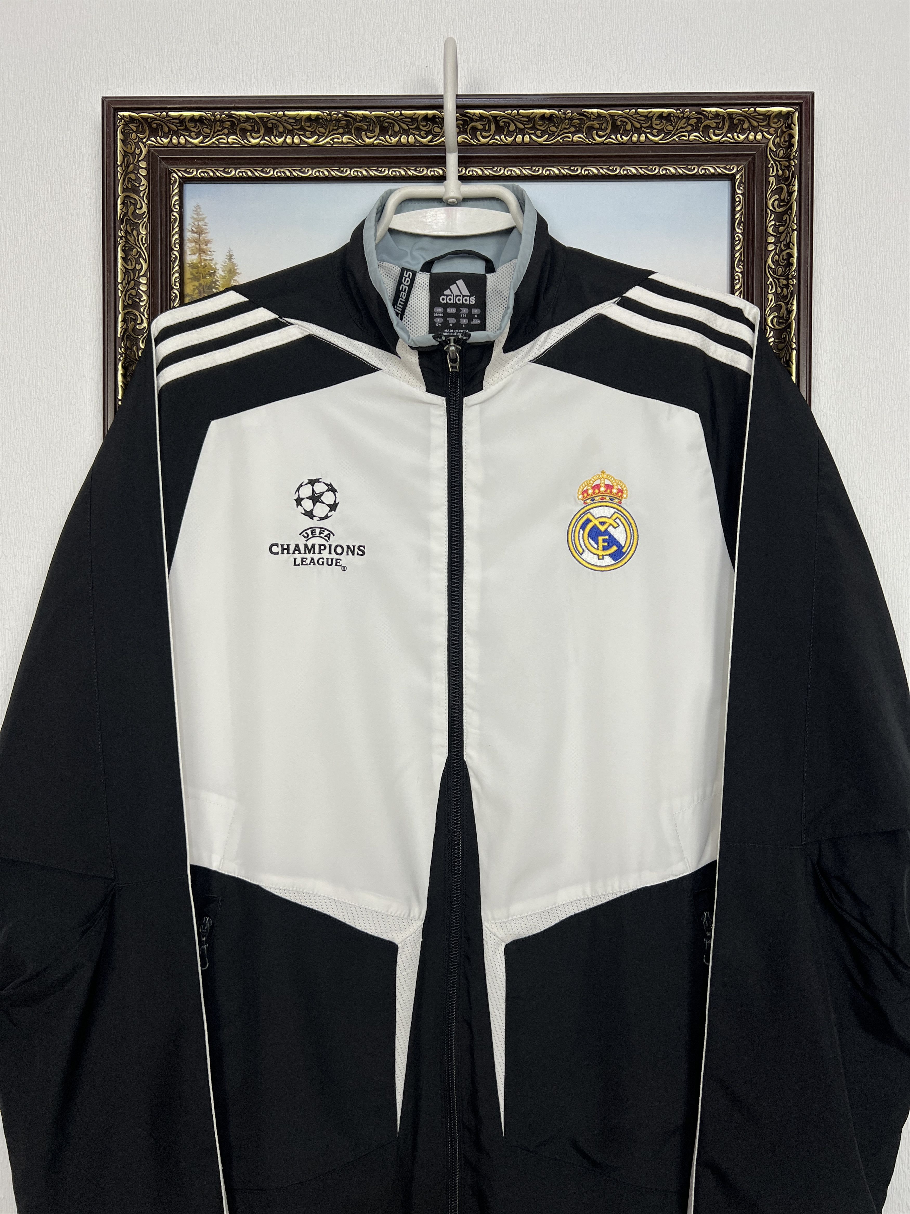 Adidas Vintage Adidas Real Madrid Football Jacket Soccer Train Size US M / EU 48-50 / 2 - 2 Thumbnail