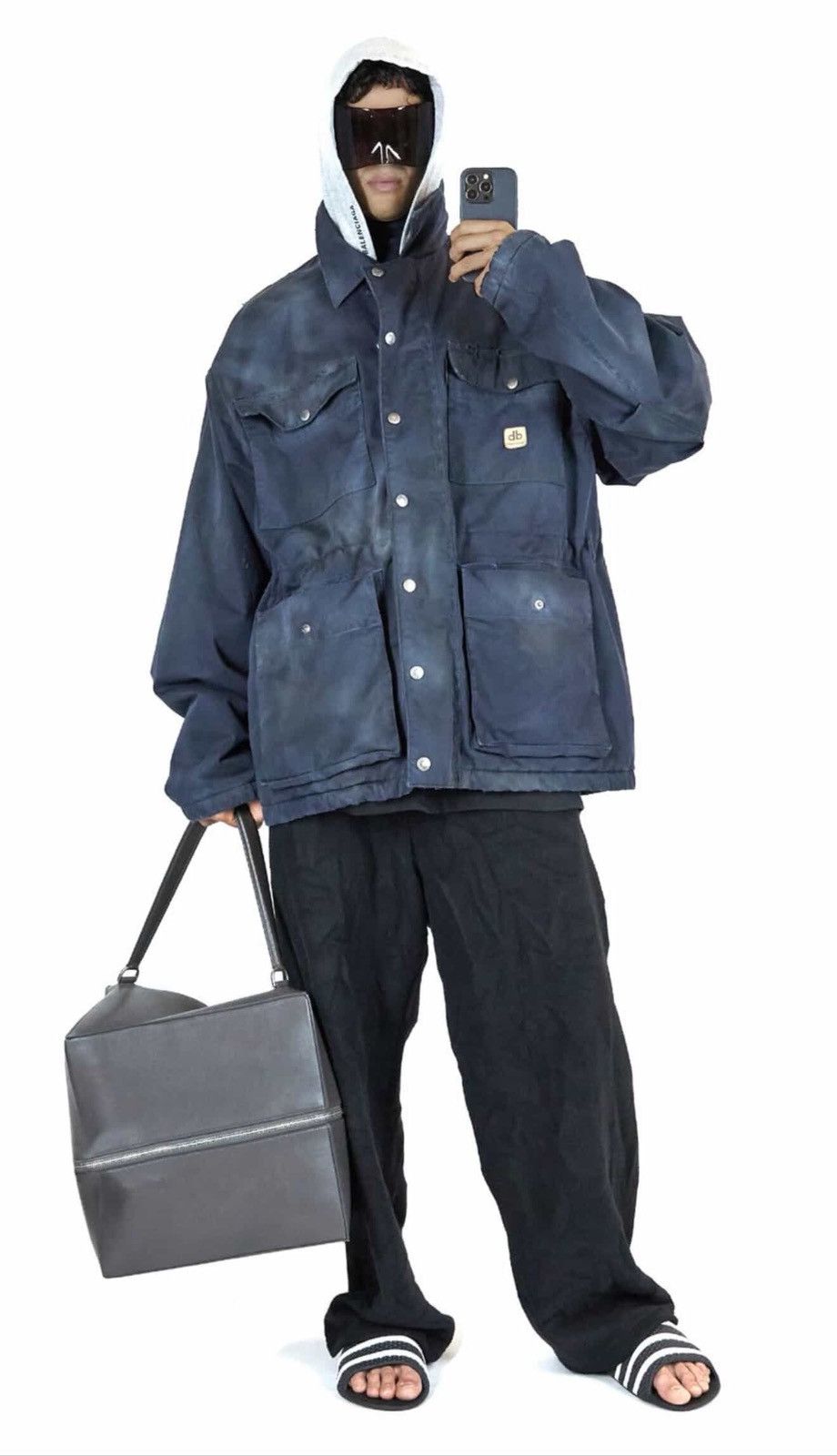 Balenciaga [S] Fall23 Runway Mud stained fleece sweatpants Size US 34 / EU 50 - 3 Thumbnail