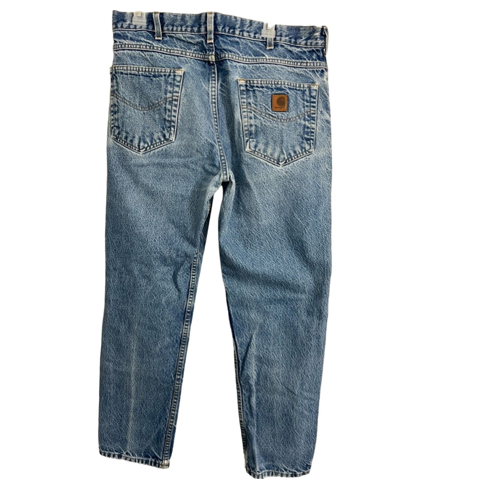 Carhartt Carhartt B18 PRW Mens 36x30 Relaxed Fit Blue Denim Jeans Size US 36 / EU 52 - 2 Thumbnail