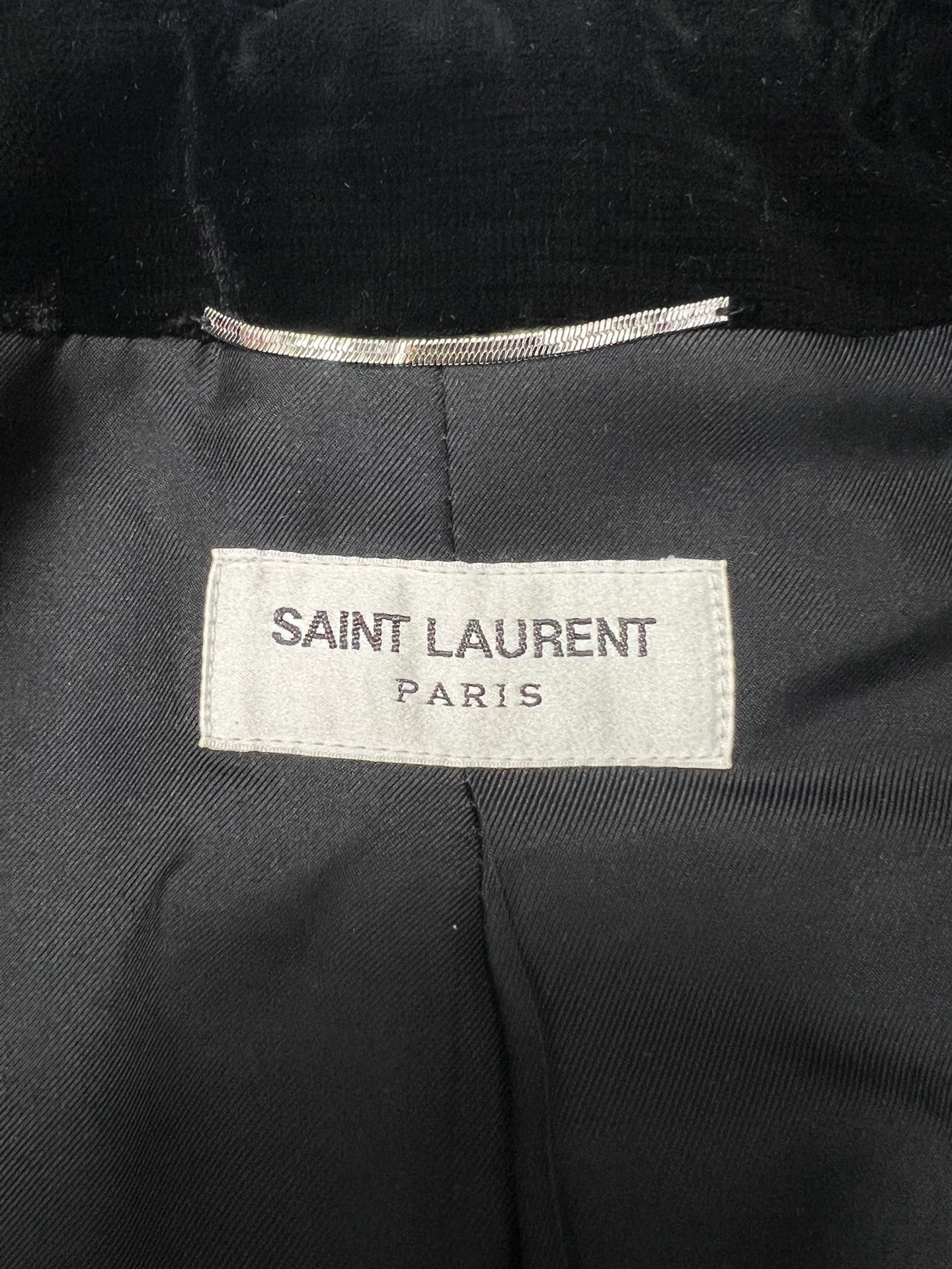 Saint Laurent Paris SLP 18fw black velvet gold embroidery hooded jacket Size US S / EU 44-46 / 1 - 5 Thumbnail