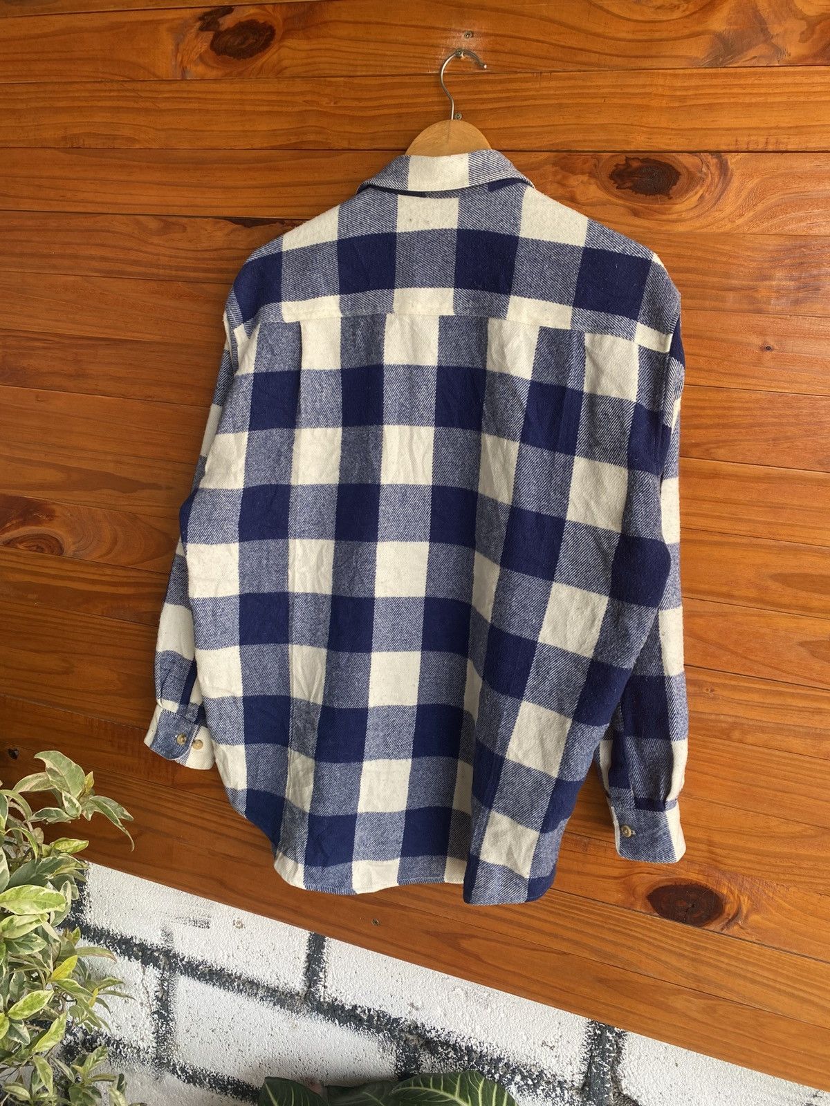 Vintage Mulholland Genuine Taste Blue & White Check Flannel Shirt Size US L / EU 52-54 / 3 - 8 Thumbnail